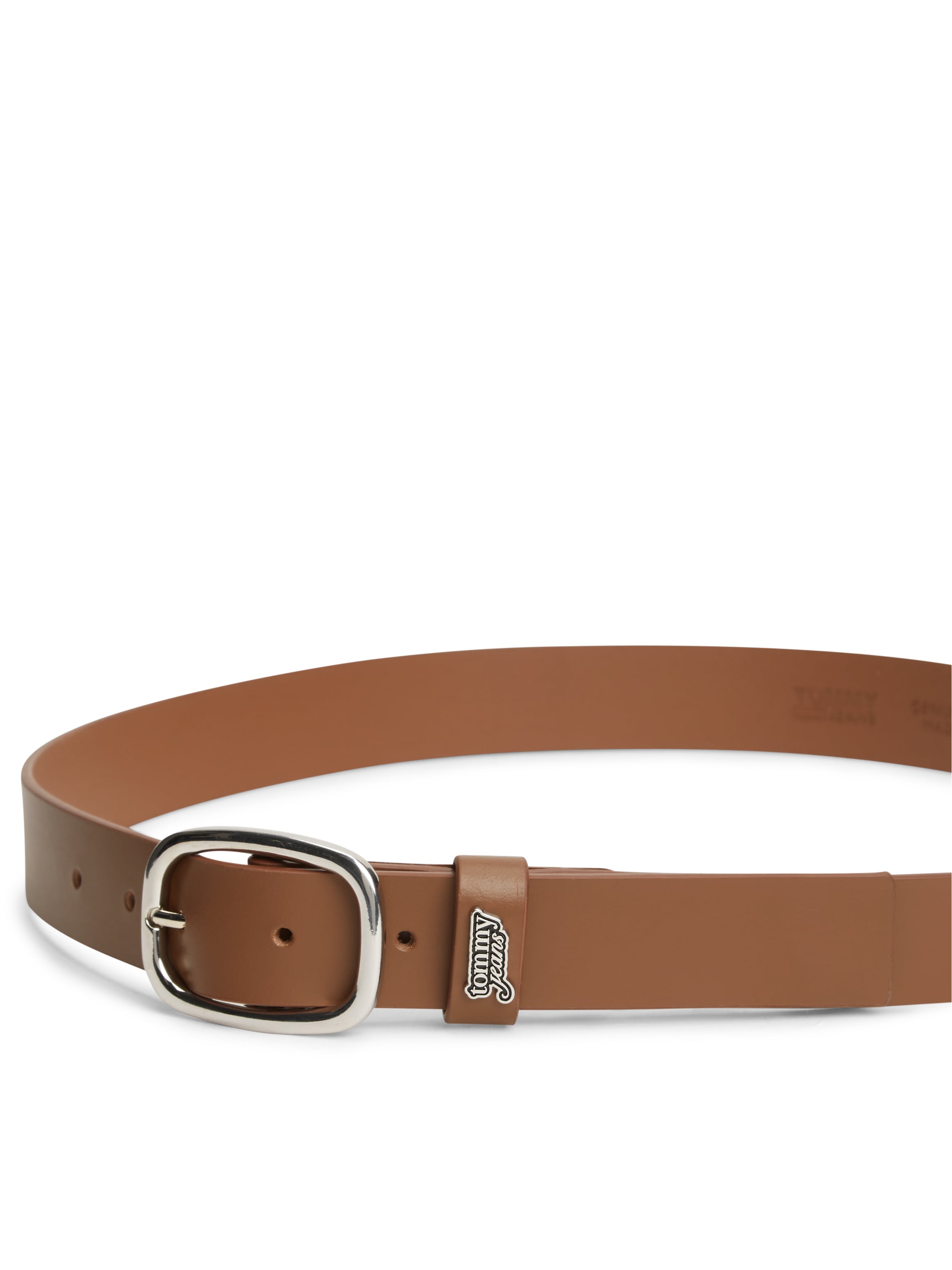 Tommy Jeans Ledergürtel »TJW OVAL 3.0 BUCKLE« Grössenverstellbar mit Logodetail