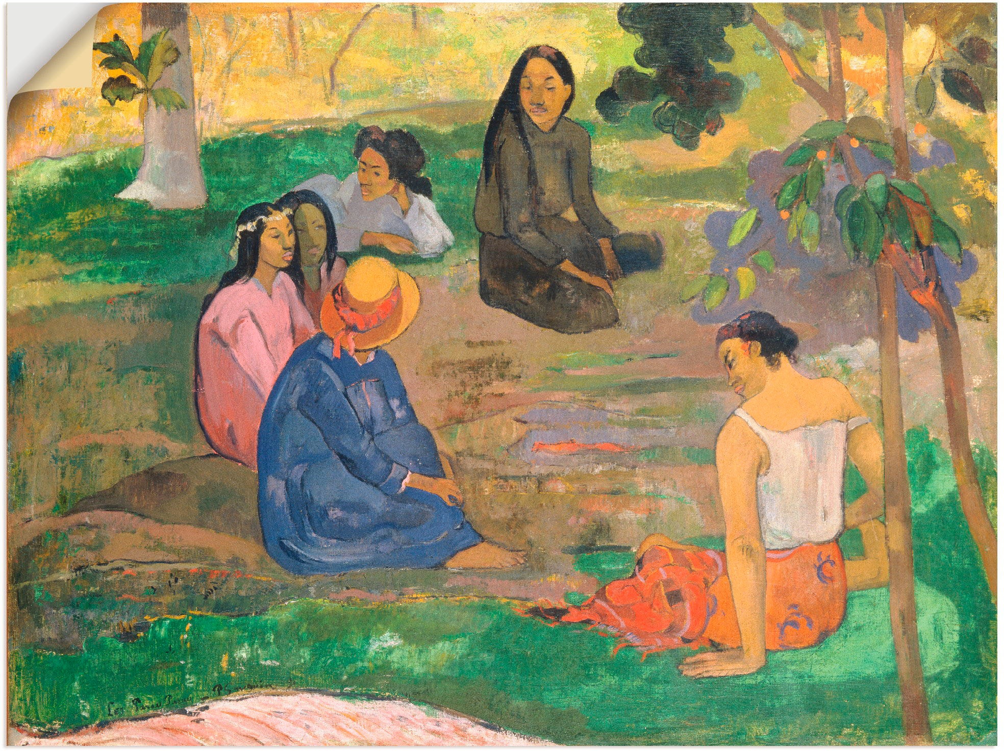 Image of Artland Wandbild »Konversation auf Tahiti Les Parau Parau«, Gruppen & Familien, (1 St.), in vielen Grössen & Produktarten -Leinwandbild, Poster, Wandaufkleber / Wandtattoo auch für Badezimmer geeignet bei Ackermann Versand Schweiz