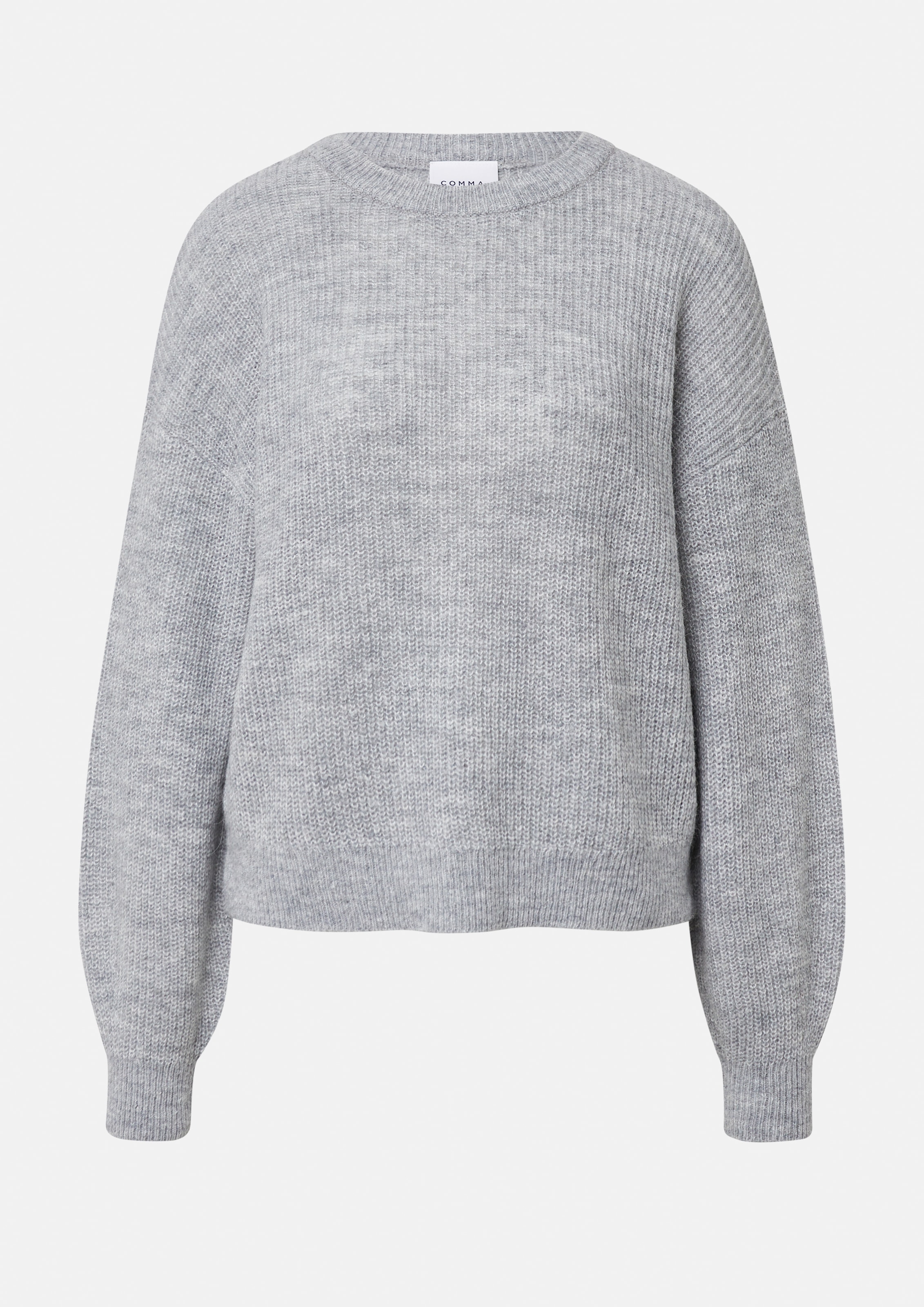 comma casual identity Pull en tricot Relaxed Fit, Alpaka-Mix, Rundhals, Grobstrick