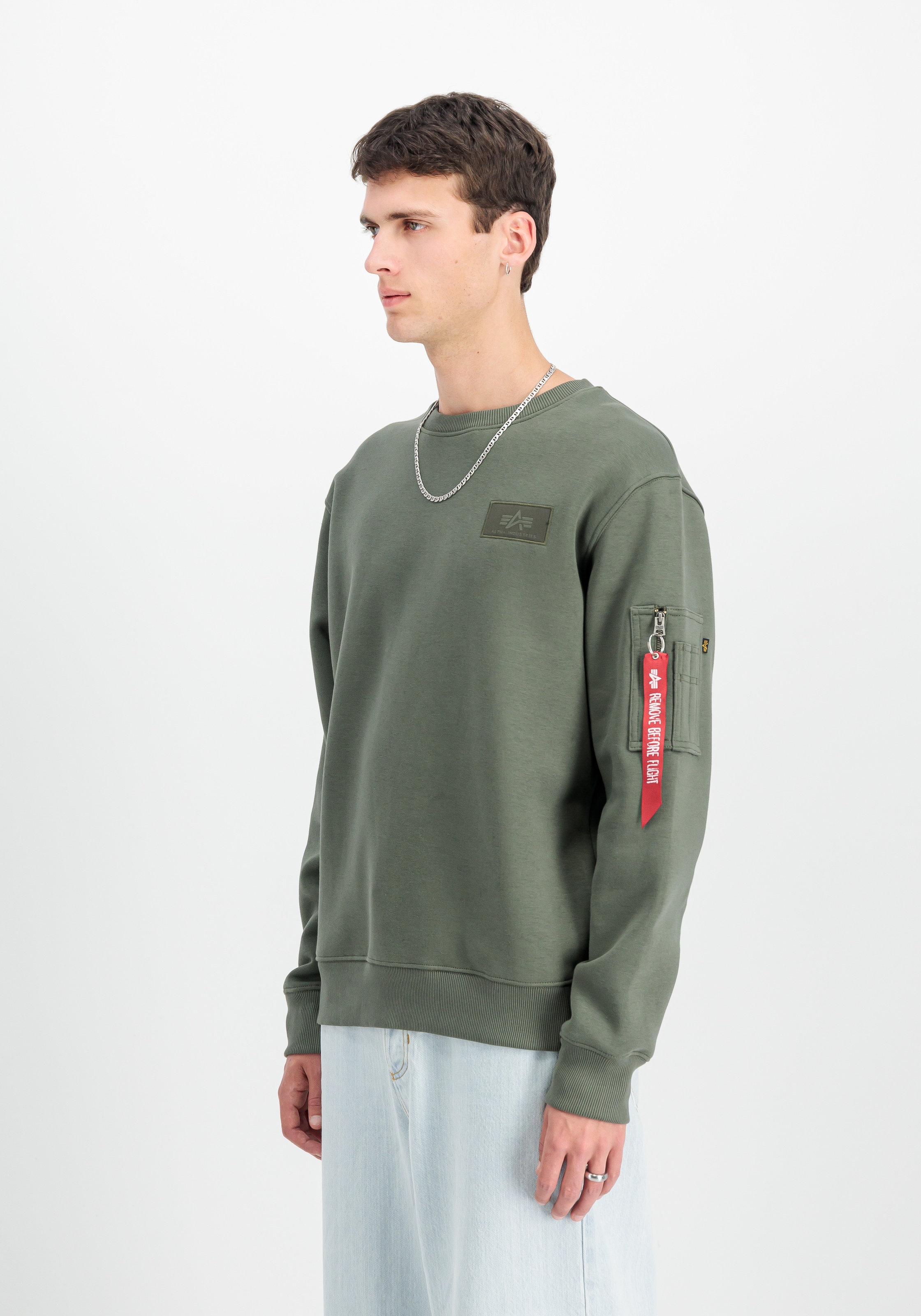 Image of Alpha Industries Sweatshirt "Back Print Crewneck"