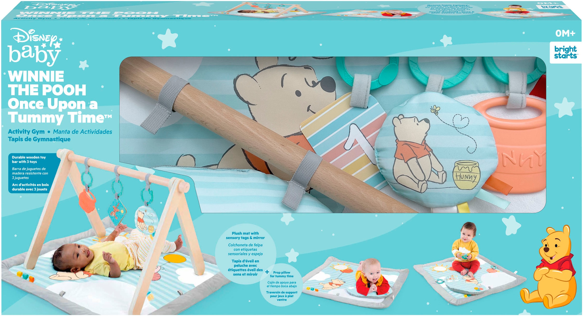 Bright Starts Arche de jeu »WINNIE THE POOH Once Upon a Tummy Time ™ Activity Gym« mit Plüschmatte und Stützkissen