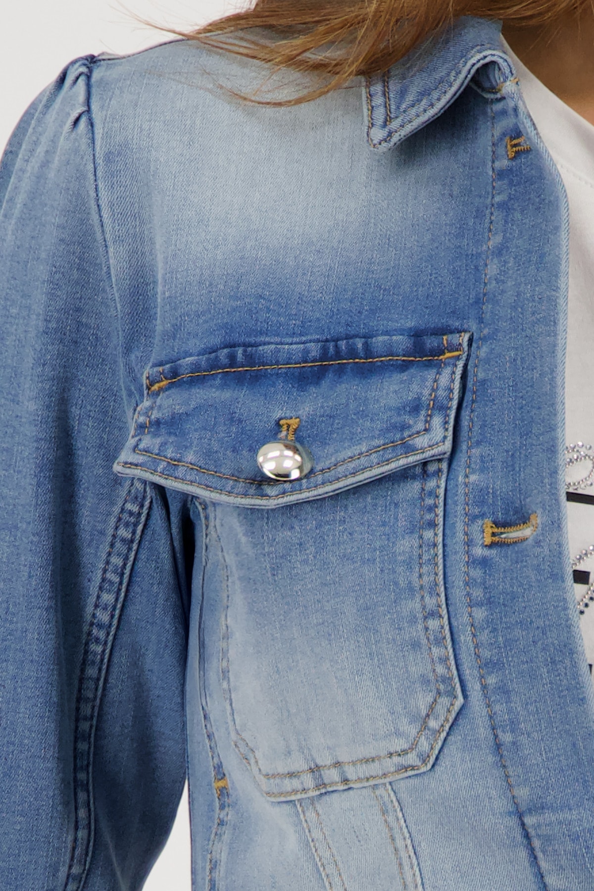 Monari Veste en jean »Jacke Jeans« ohne Kapuze Regular fit mit Schmuckknöpfen