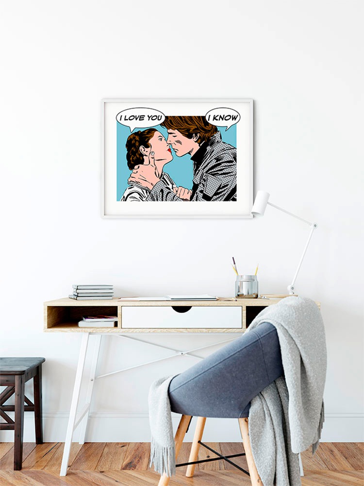 Komar Bild »Star Wars Classic Comic Quote Leia Han«, Star Wars, (1 St.), Wandbild zur Dekoration im Kinderzimmer - ohne Rahmen