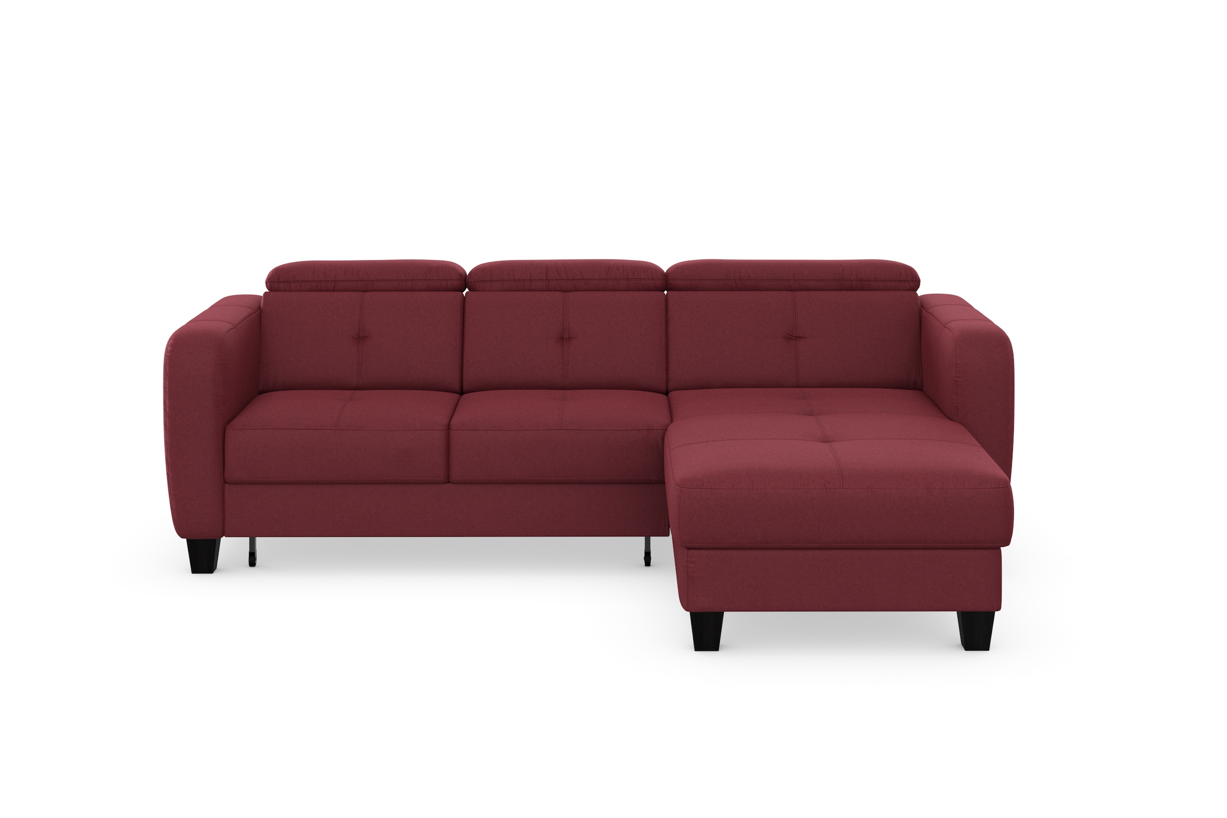 sit&more Ecksofa »Belluci L-Form«, inklusive Federkern, wahlweise mit Bettfunktion und Bettkasten
