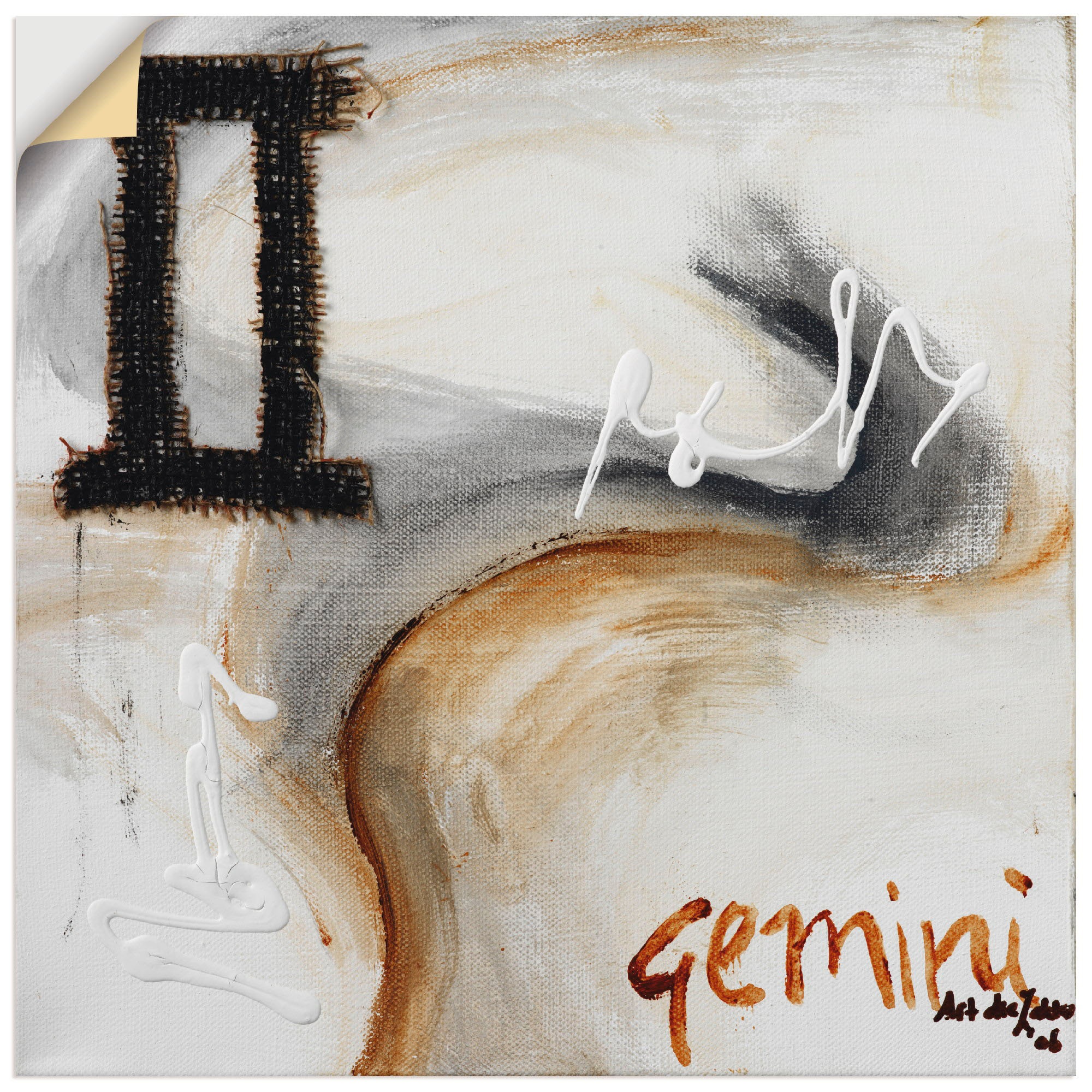 Image of Artland Wandbild »Zwillinge«, Sternzeichen, (1 St.), in vielen Grössen & Produktarten -Leinwandbild, Poster, Wandaufkleber / Wandtattoo auch für Badezimmer geeignet bei Ackermann Versand Schweiz