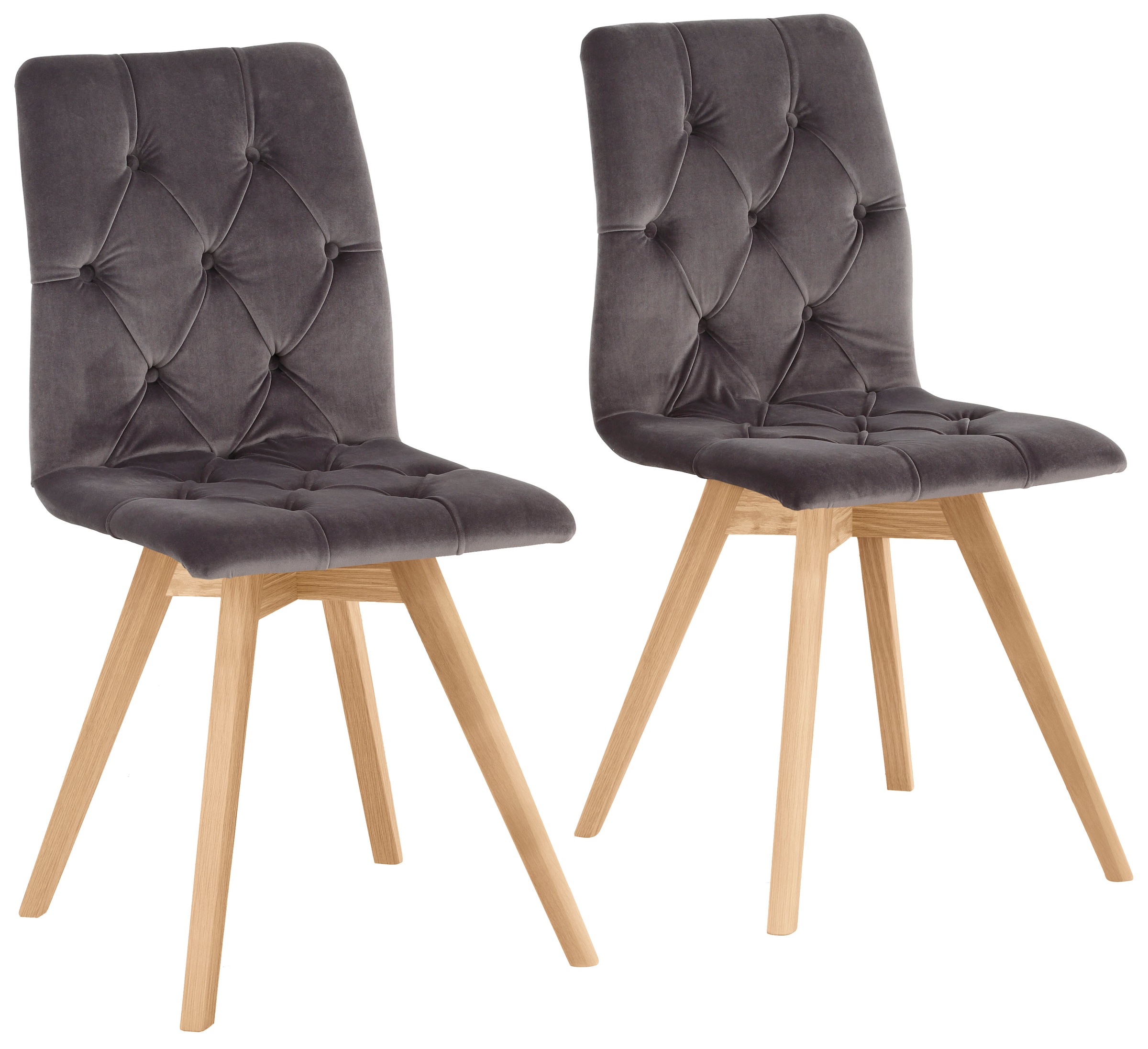 GOODproduct Chaise de salle à manger »Rania« (Ensemble) 2 cuisen set de 2/4/6, pieds en bois massif