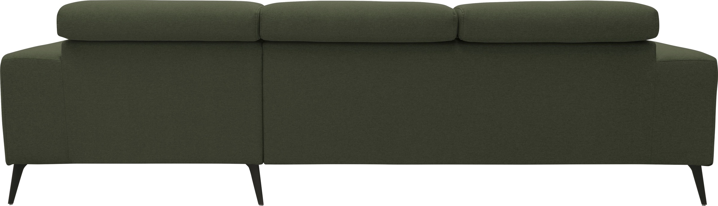 DOMO collection Ecksofa »Trento L-Form, mit Kufenfuss oder Einzelfuss«, wahlweise mit Kopfteilverstellung, Recamiere links/rechts bestellbar