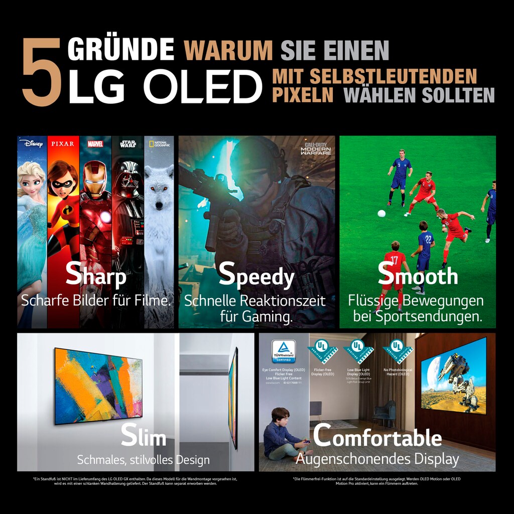 LG OLED-Fernseher »OLED65C17LB«, 164 cm/65 Zoll, 4K Ultra HD, Smart-TV, OLED,α9 Gen4 4K AI-Prozessor,Dolby Vision & Dolby Atmos