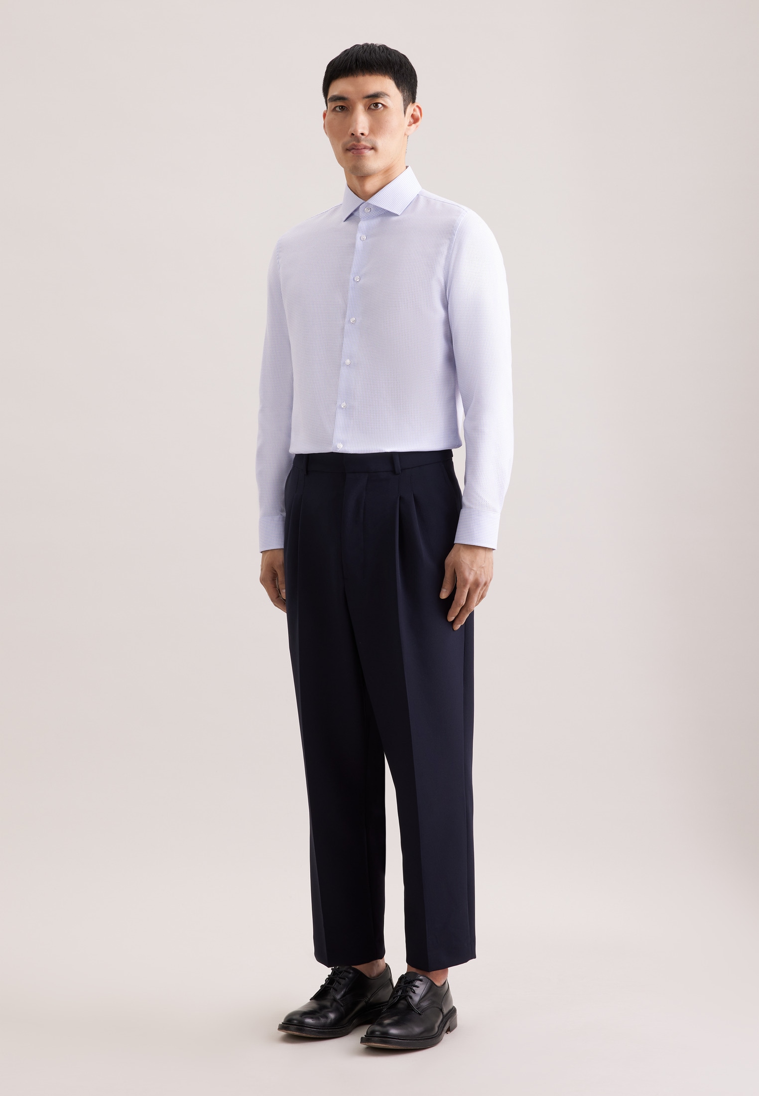 seidensticker Businesshemd »Schwarze Rose« Shaped 1/1 Extra lang Kentkragen Struktur