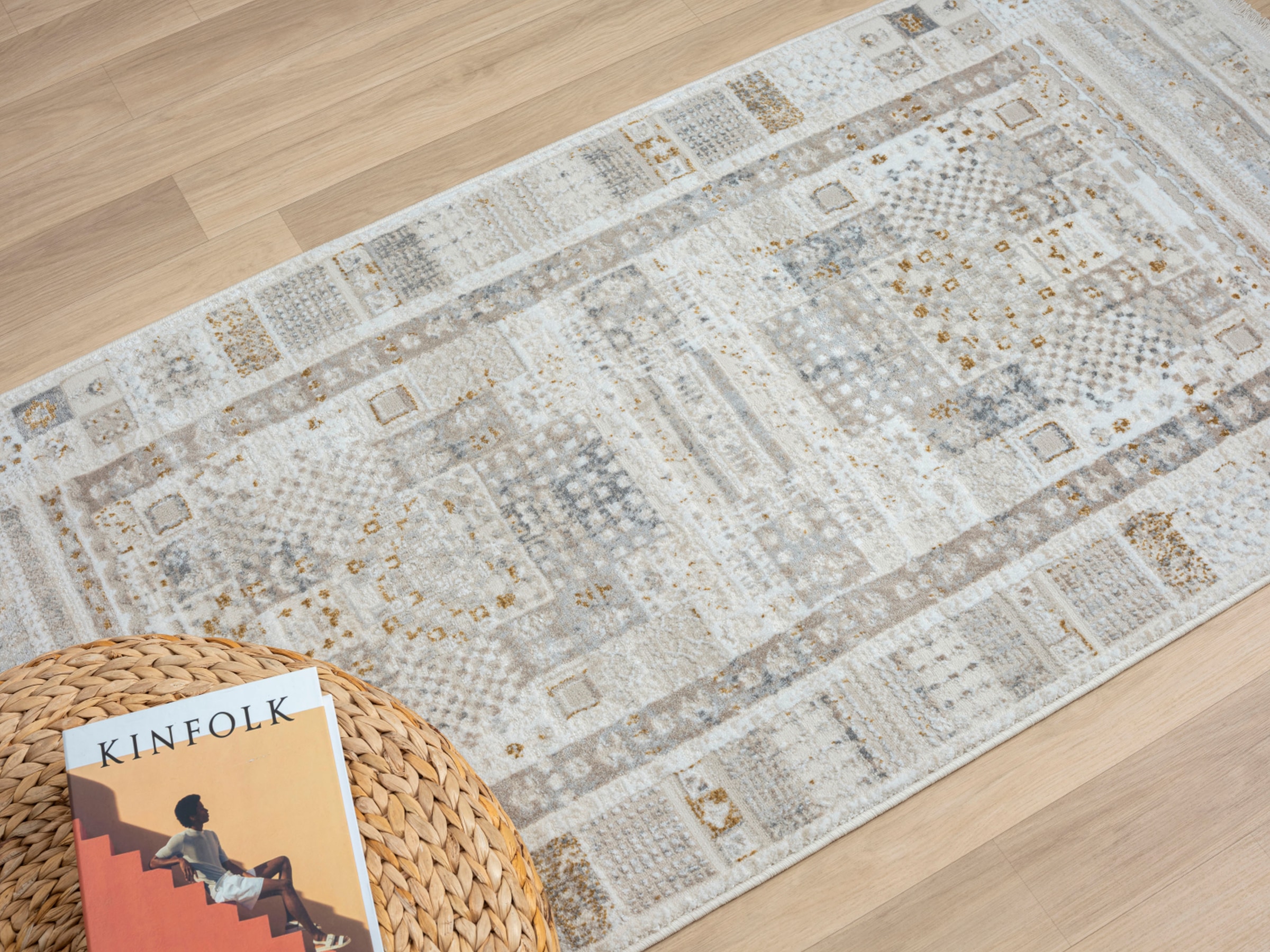 Myflair Möbel & Accessoires Teppich »My Kashkuly« rechteckig 10 mm Höhe Kurzflor, Retro-Style, besonders weich durch Microfaser, mit Fransen
