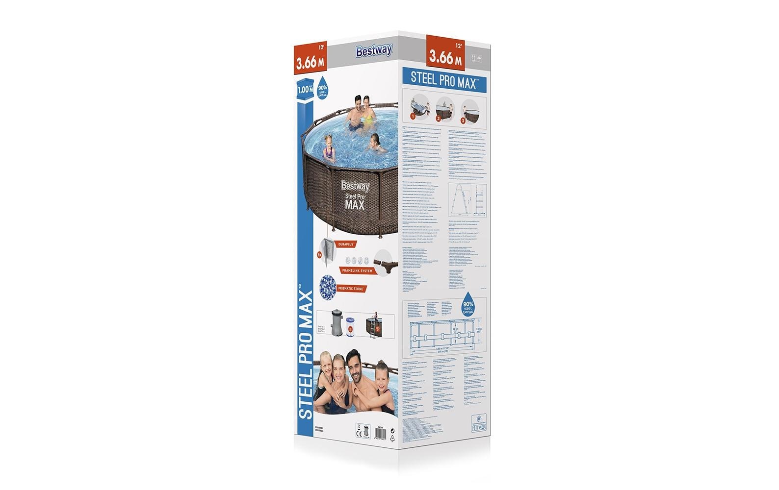 Bestway Pool »Steel Pro Max mit Filterpumpe 366 x 100 cm«