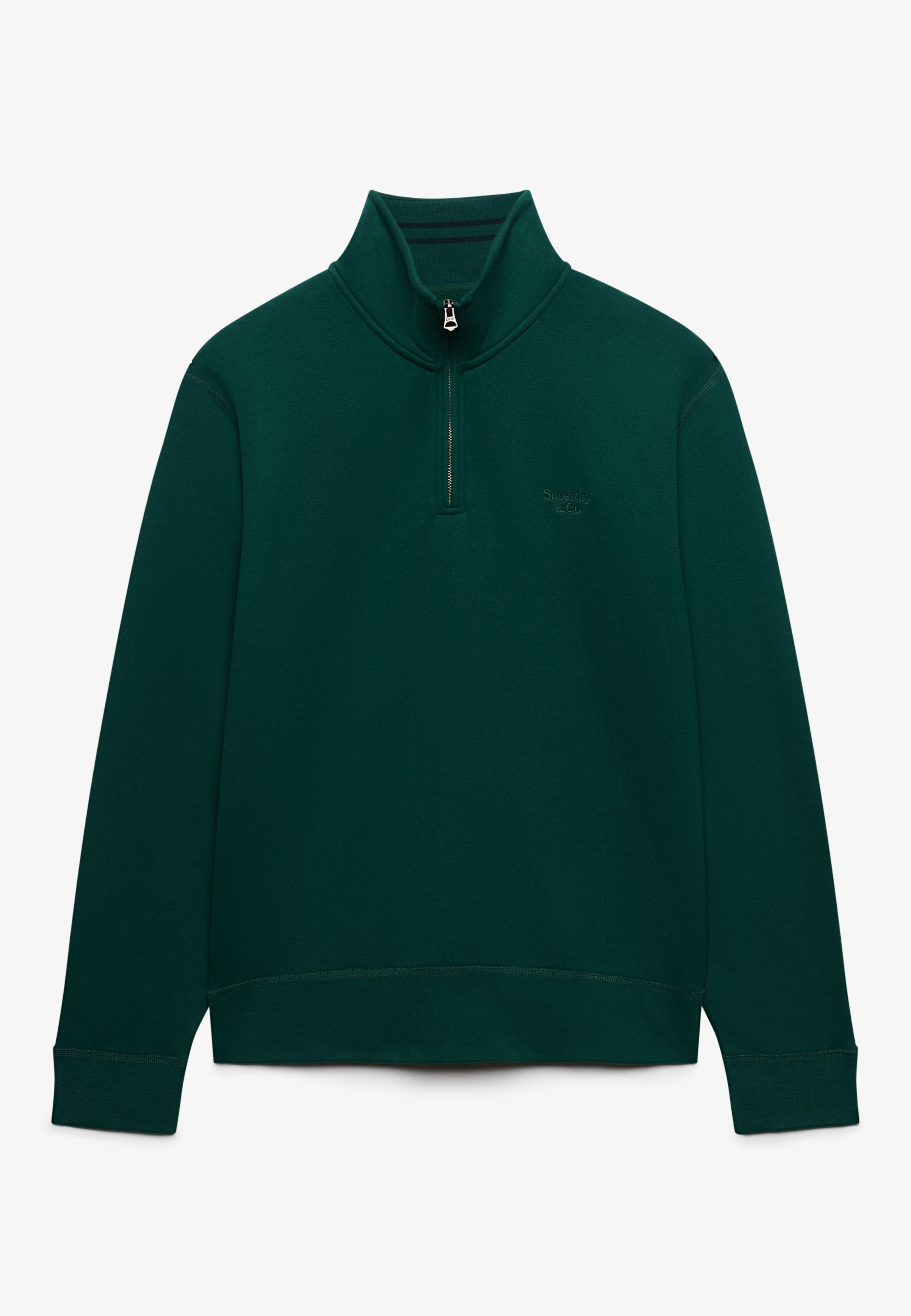 Superdry Sweat-shirt »ESSENTIAL SERIF LOGO HALF ZIP«, mélange de coton
