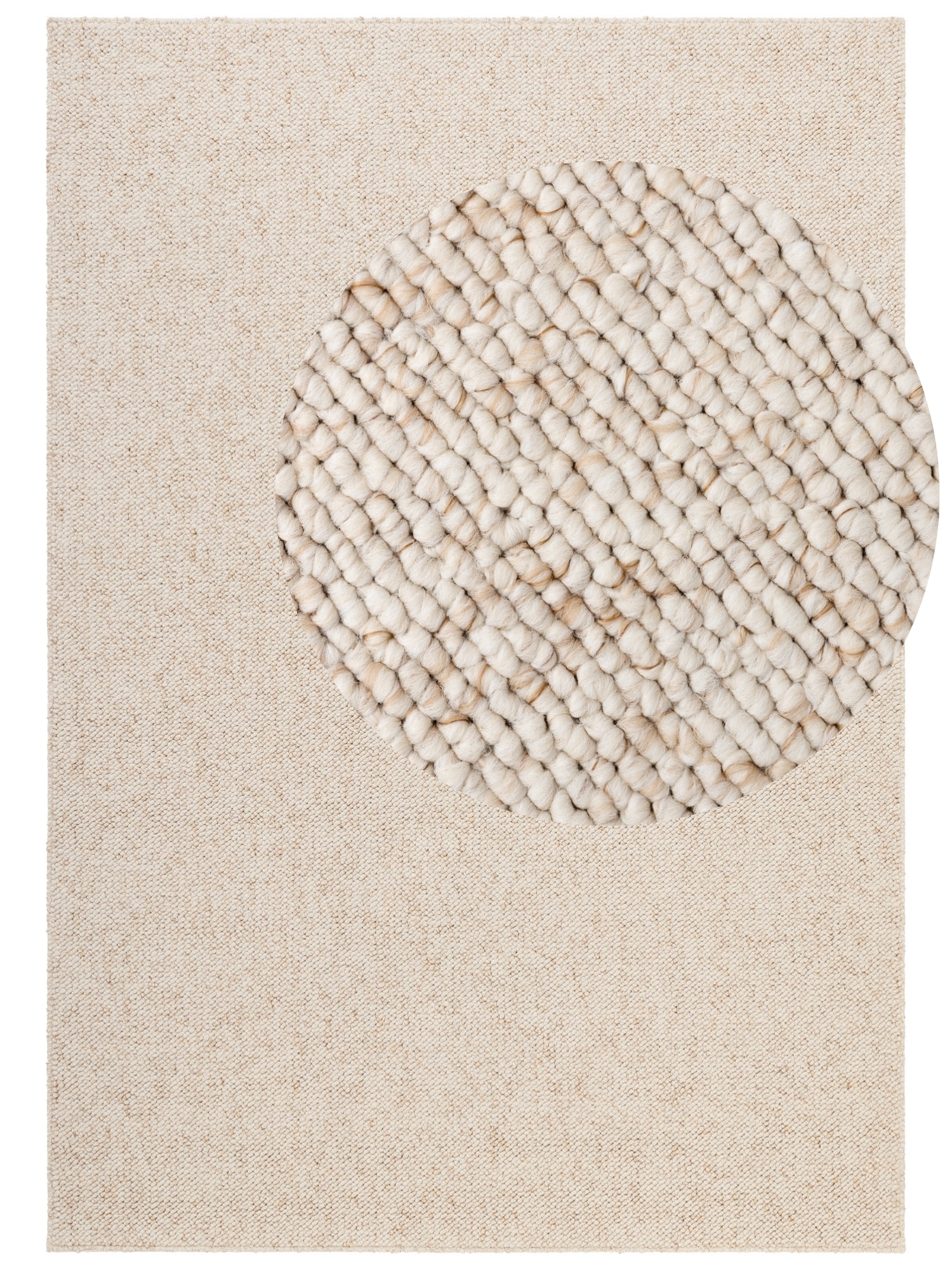 THE RUGS Rocco Flatweave Washable Plain Extra Large Living Room Rug & Runner in Off White | Size: 80cm x 150cm