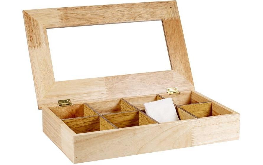 Kadastar Teebox »Jasmin Hellb«, (1 tlg.), Holzart: Gummibaum (China)