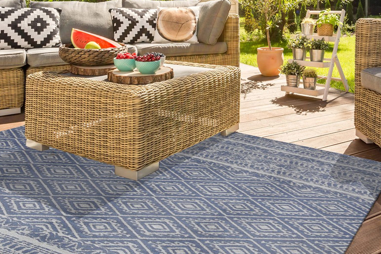 Image of Kayoom Teppich "Sunny 110" rechteckig 8 mm Höhe Outdoor-Teppich, besonders strapazierfähig, auch für Indoor