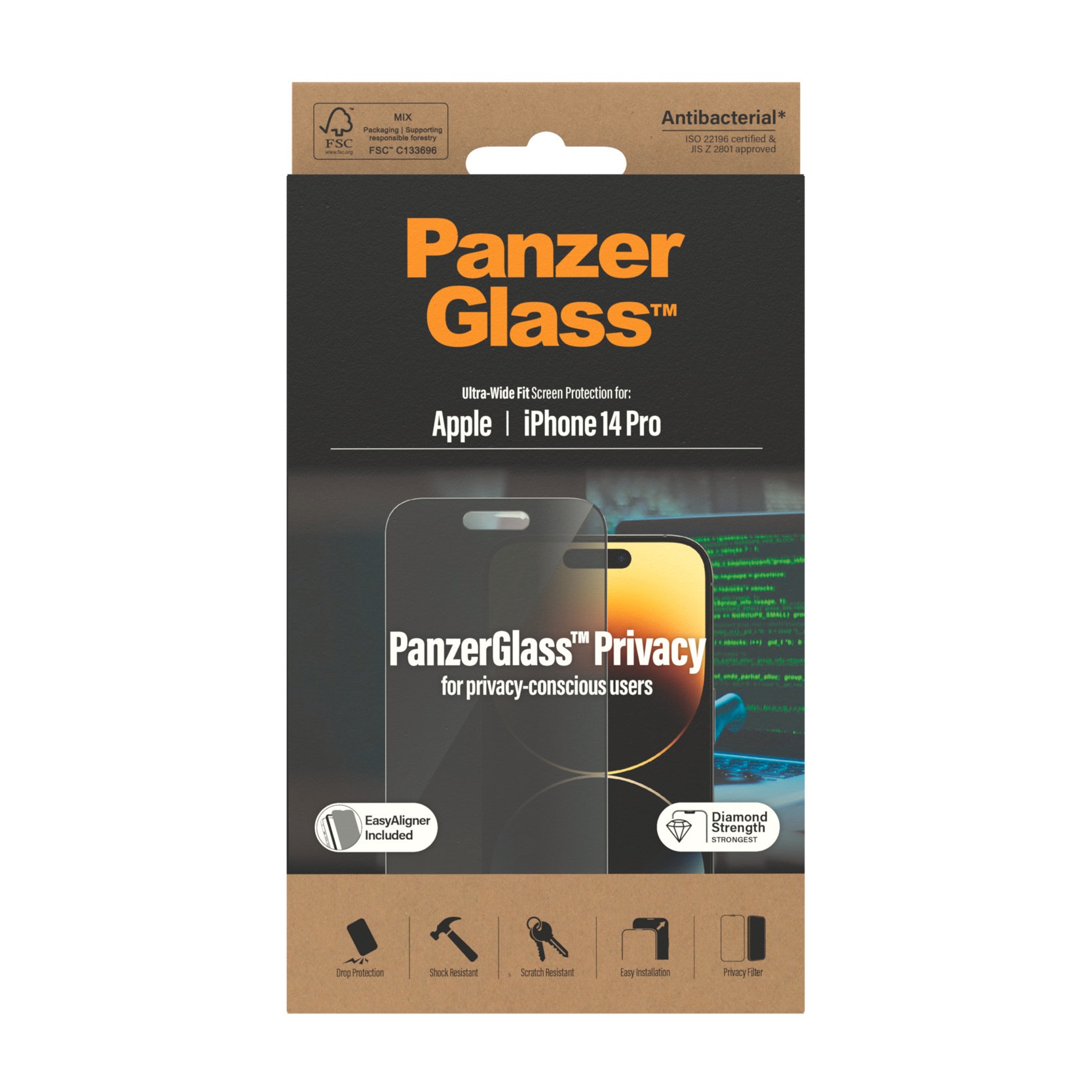 PanzerGlass Displayschutzglas »Display-Schutzglas«, für Apple iPhone 14 Pro, passend für Apple iPhone 14 Pro