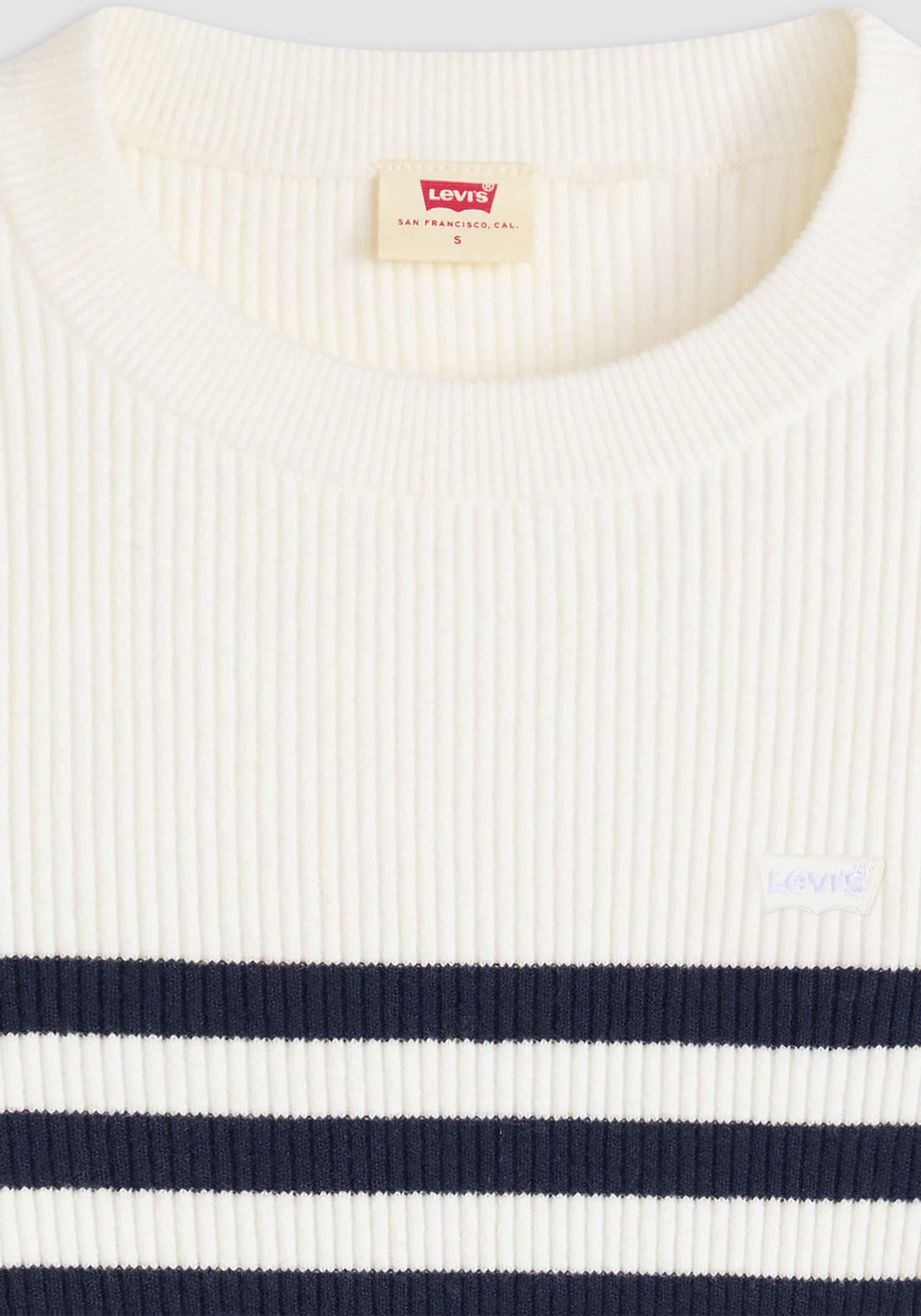 Levi's® Rundhalspullover »RIB CREW SWEATER« Geripptes Strickmuster