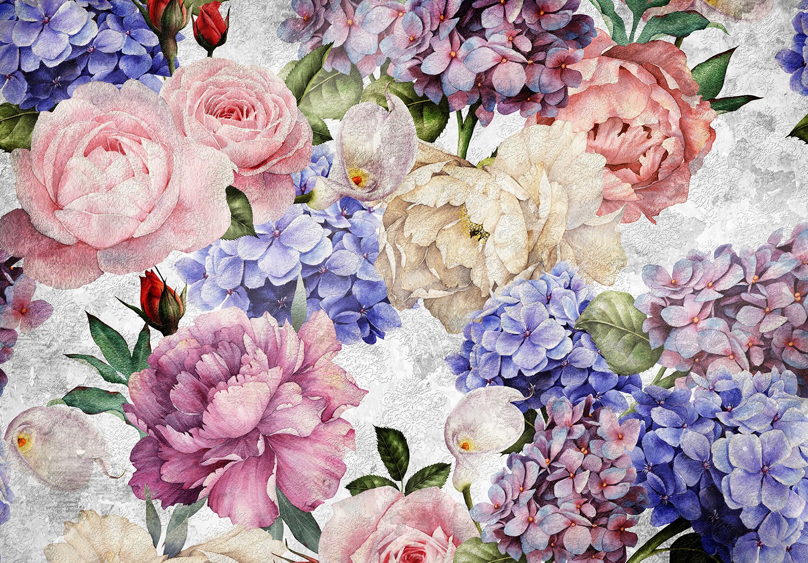 Image of Consalnet Vliestapete »Bunte Vintage Blumen«, floral bei Ackermann Versand Schweiz