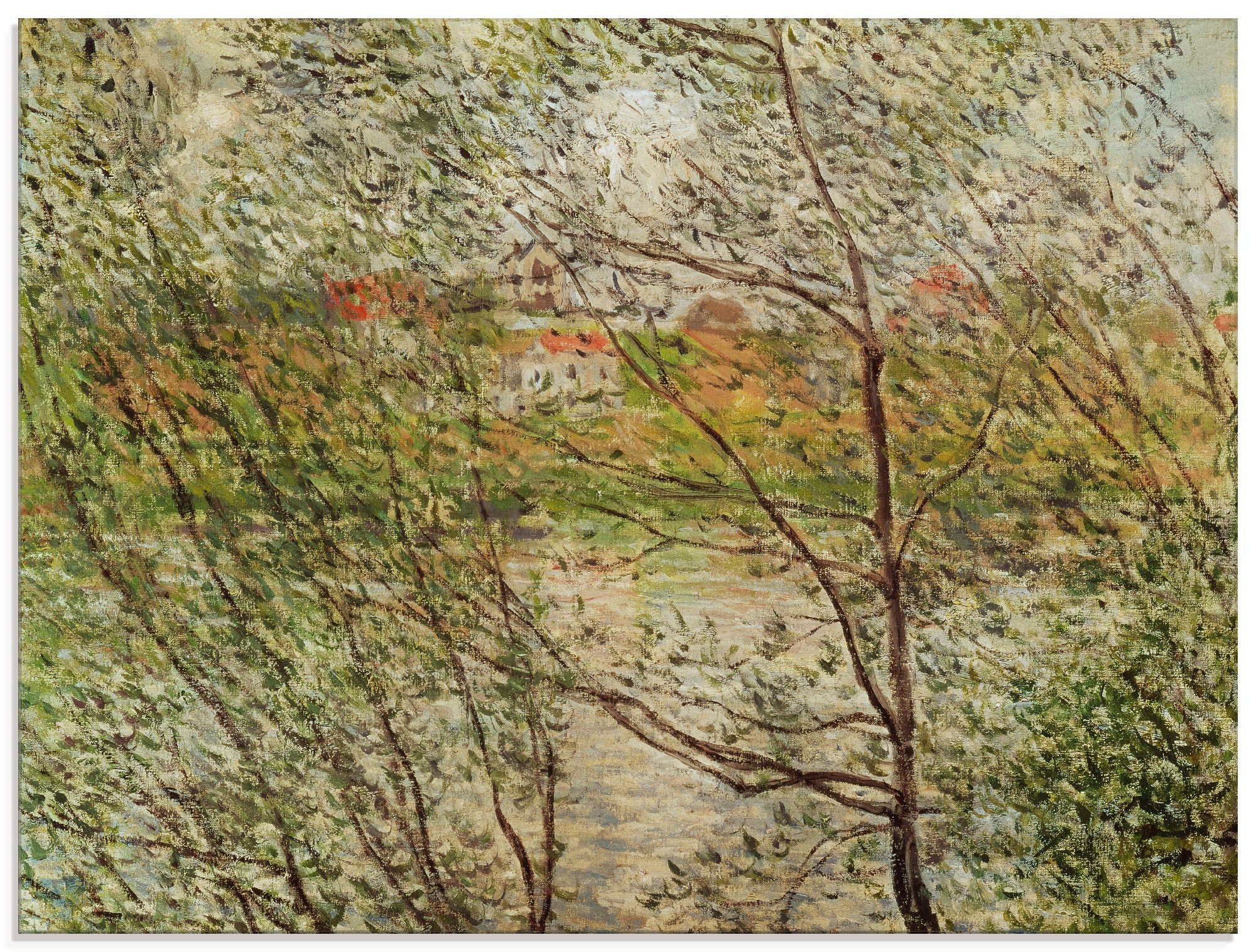 Image of Artland Glasbild »Blick durch Frühlingszweige. 1878.«, Bäume, (1 St.) bei Ackermann Versand Schweiz