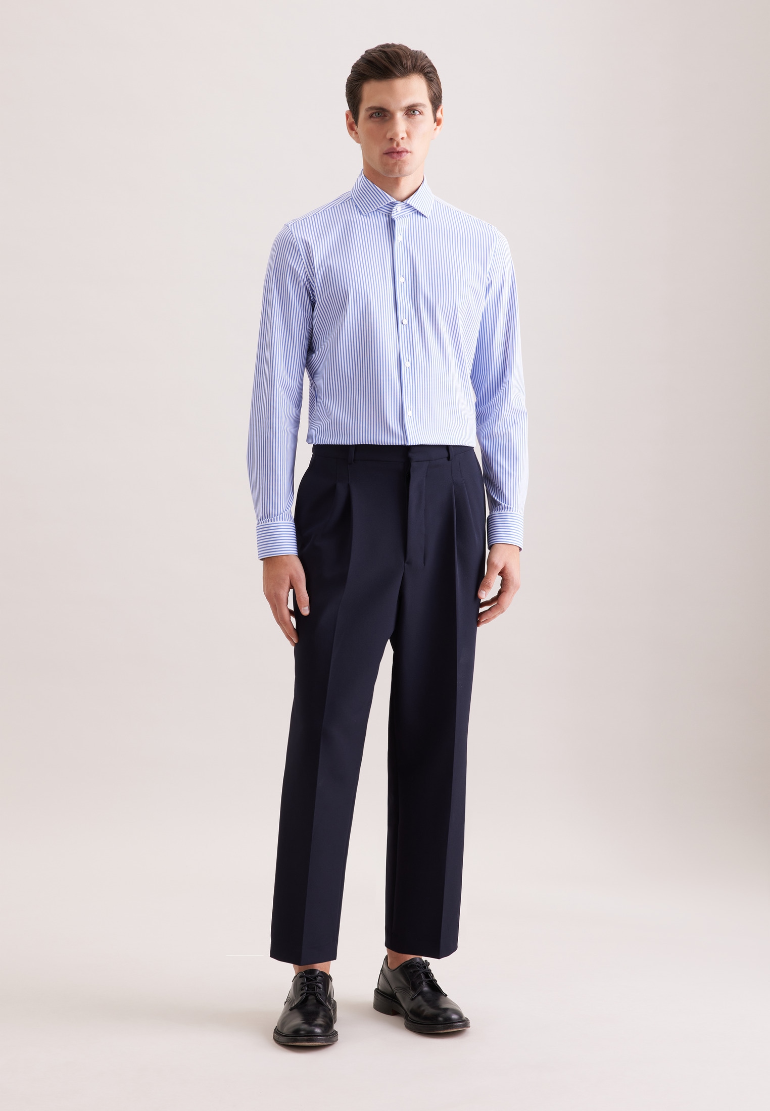 seidensticker Chemise d'affaires »Schwarze Rose« Slim 1/1 Kentkragen Druck