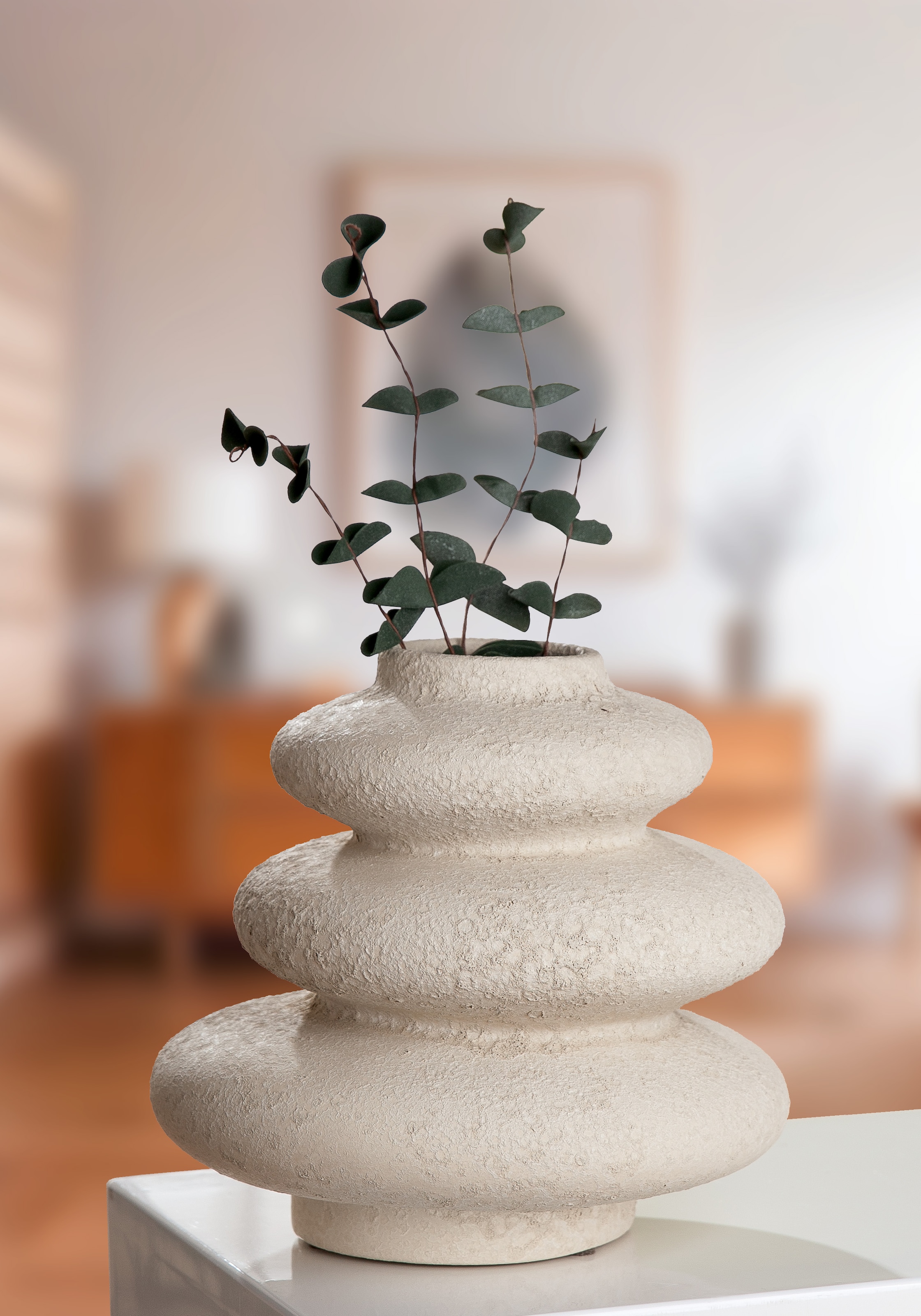 homsy by Ana Johnson Vase de table »Floriva, 21x20cm, strukturierte, matte Oberfläche« hochwertige Keramik aus einer traditionellen Manufaktur,Made in Europe