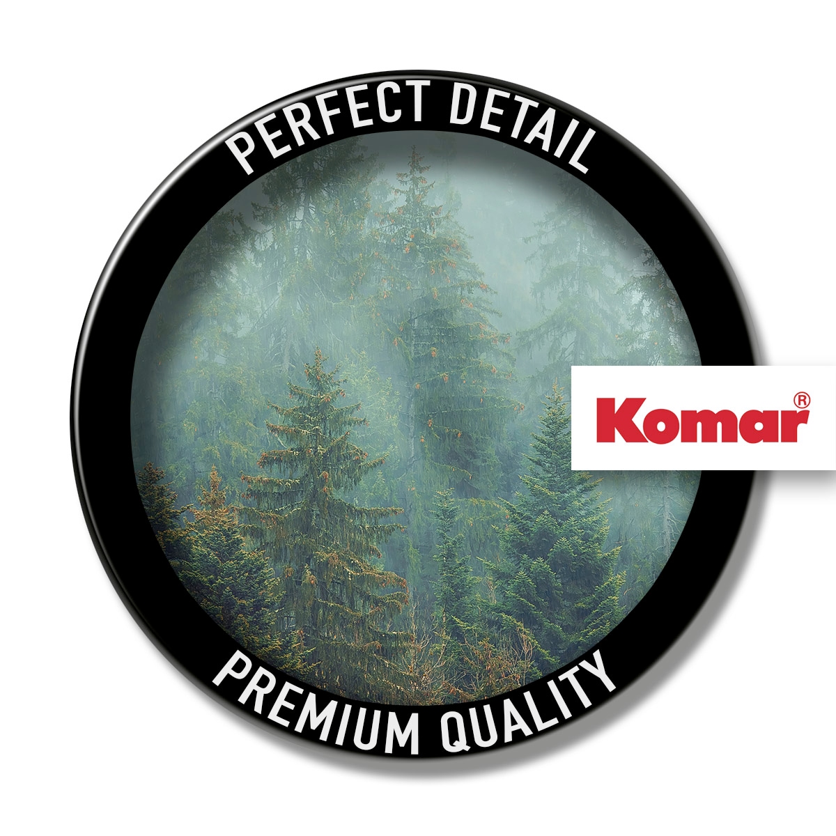 Komar Fototapete »Vlies Fototapete - Foggy Firs - Grösse 400 x 250 cm« Motiv | bedruckt glatt