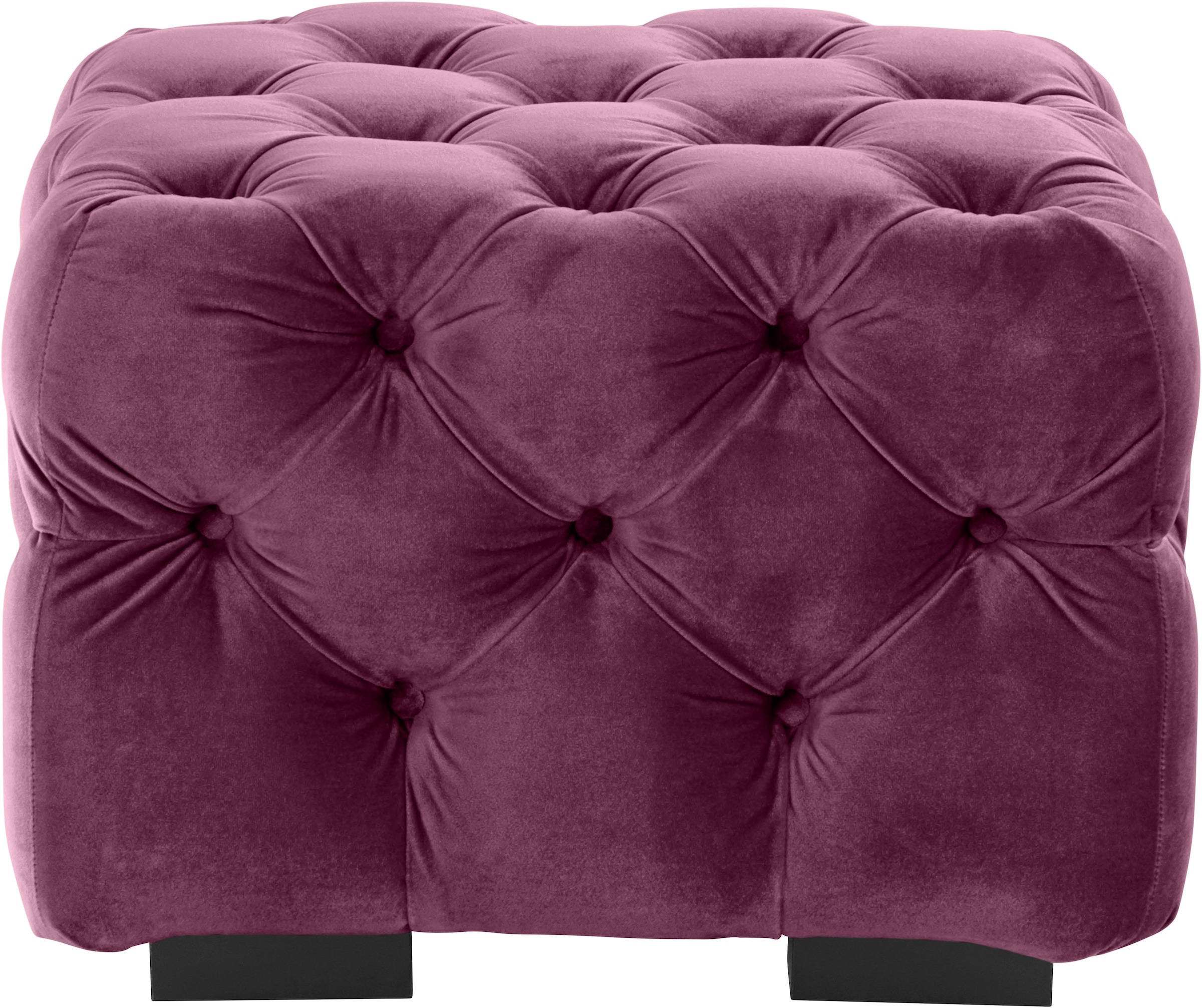 Guido Maria Kretschmer Home&Living Polsterhocker »Kalina«, mit klassischer Chesterfield-Knopfheftung, passend zur Serie "Kalina"