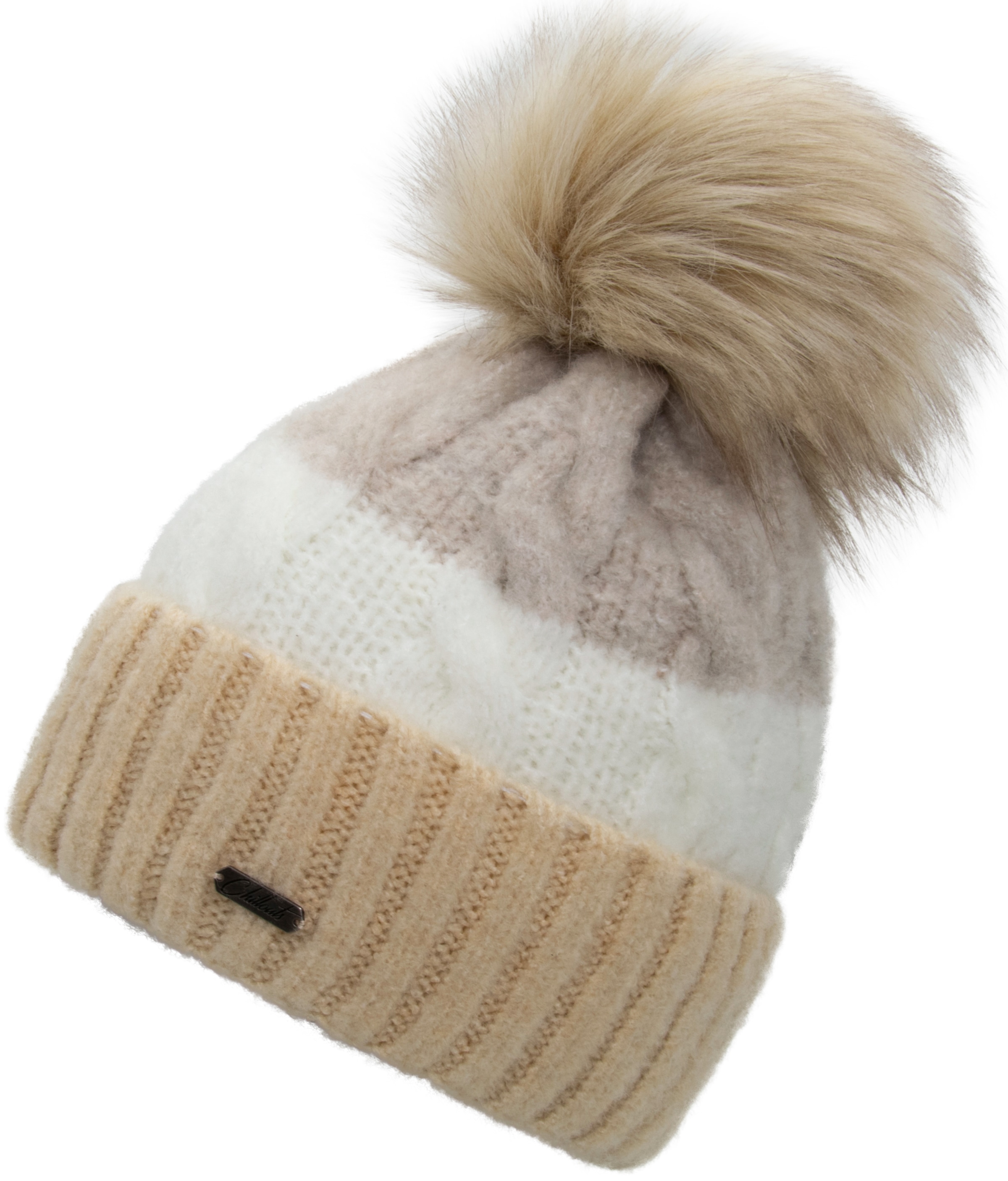 Image of chillouts Bommelmütze "Tilda Hat" in flexibler Passform ca. 53-62 cm, abnehmbarem Kunstfell-Pompon
