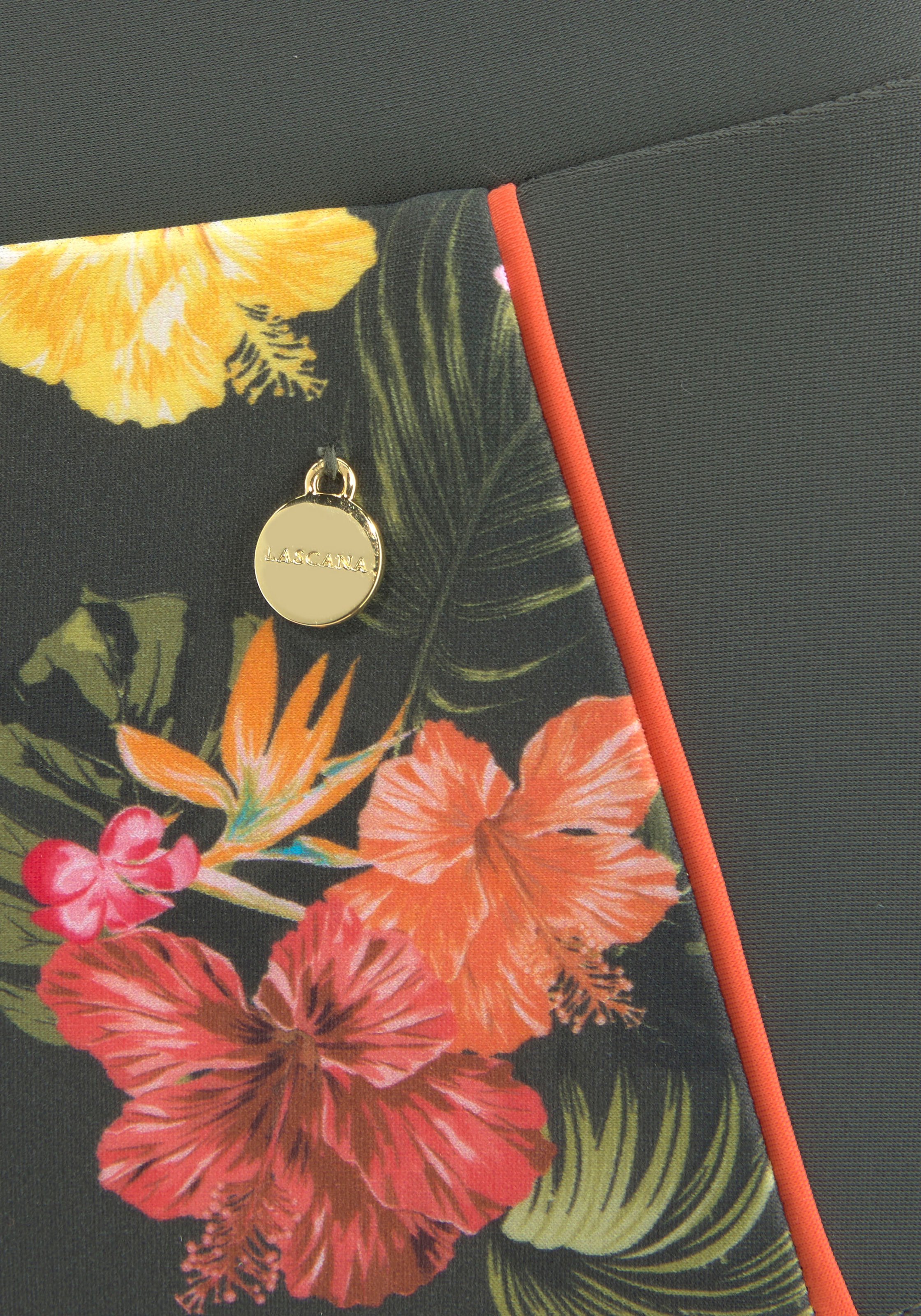 LASCANA Highwaist-Bikini-Hose »Tahiti« mit kontrastfarbenen Einsätzen