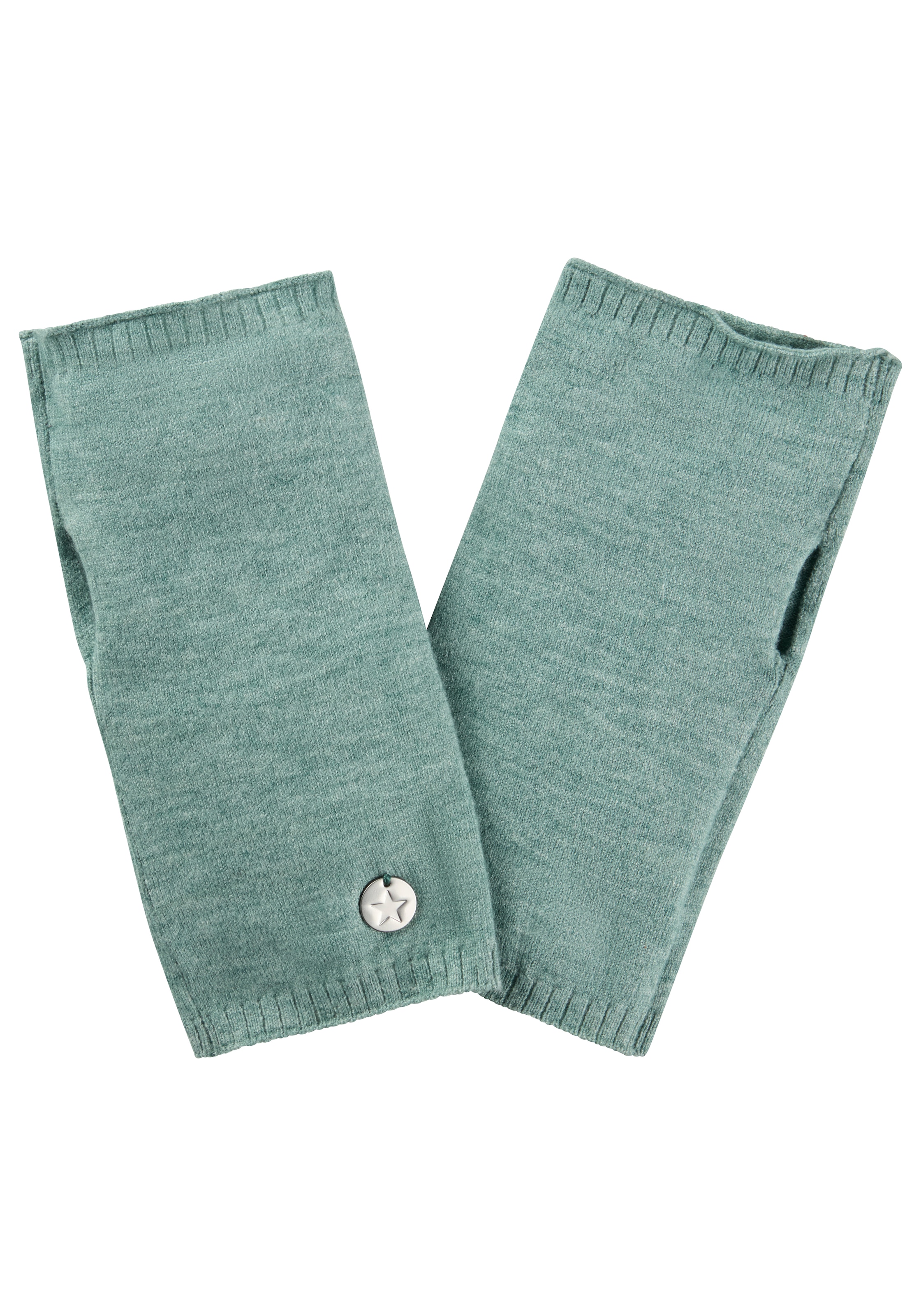 Laura Scott Armstulpen 2 Stk. tlg. aus kuscheligem Strick mit süssem Metall-Badge - NEW