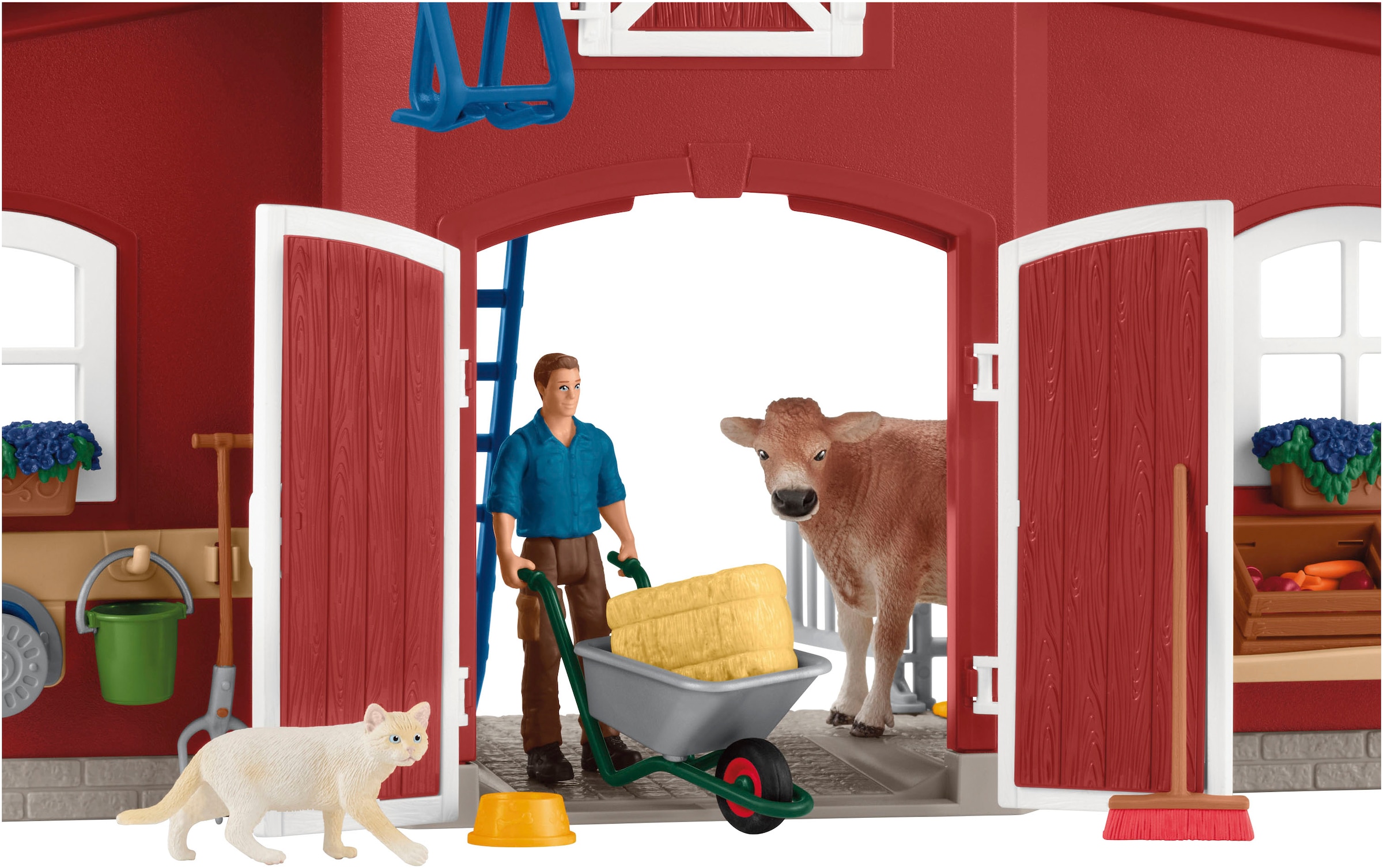 Schleich® Spielwelt »FARM WORLD, Grosse Farm rot (42606)« Made in Europe