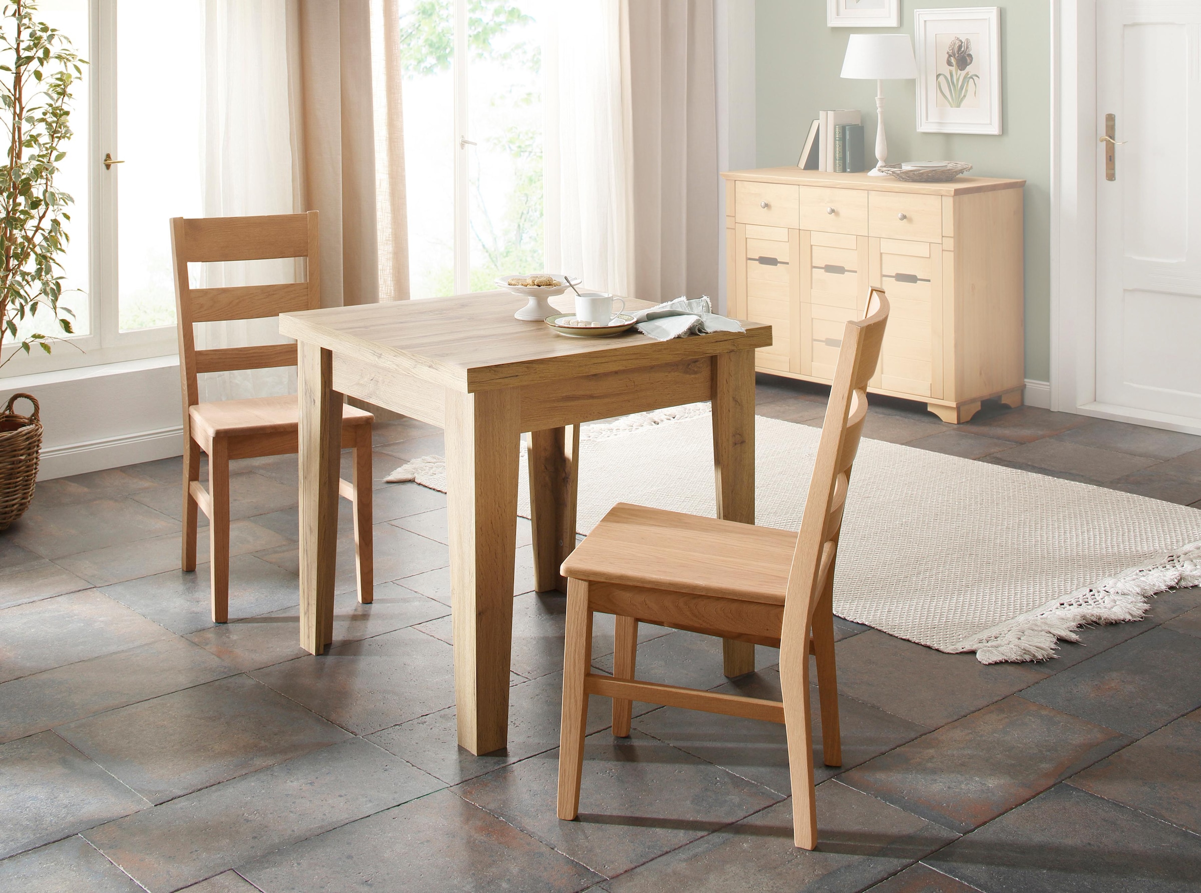 Home affaire Stuhl »Paul«, (Set), St., Eiche aus massiver %SALE! im 2