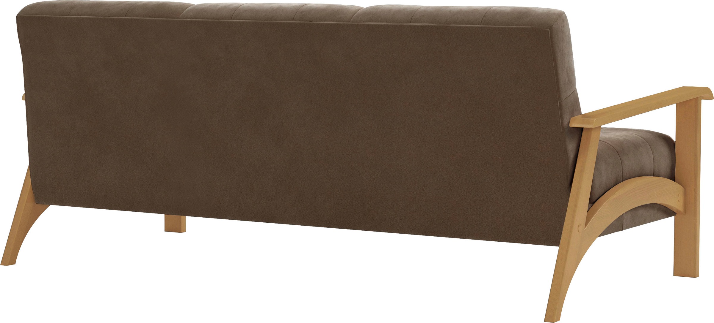 sit&more 3-Sitzer »Billund« Armlehnen aus eichefarbigem Buchenholz, verschiedene Bezüge und Farben