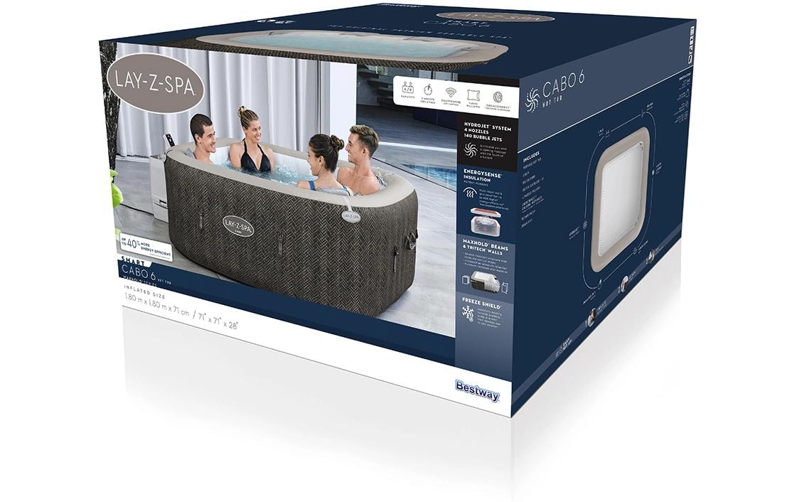 Bestway Jacuzzi »Cabo HydroJet« Energieeffizienter Whirlpool mit App-Steuerung für sechs Personen