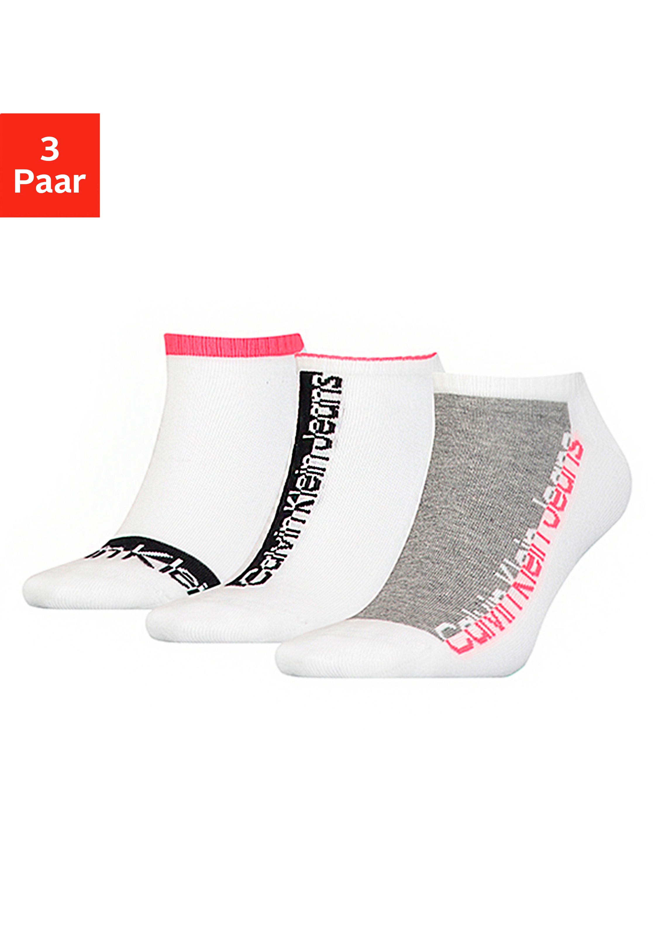 Image of Calvin Klein Sneakersocken, (3 Paar), mit gepolsterter Frotteesohle bei Ackermann Versand Schweiz