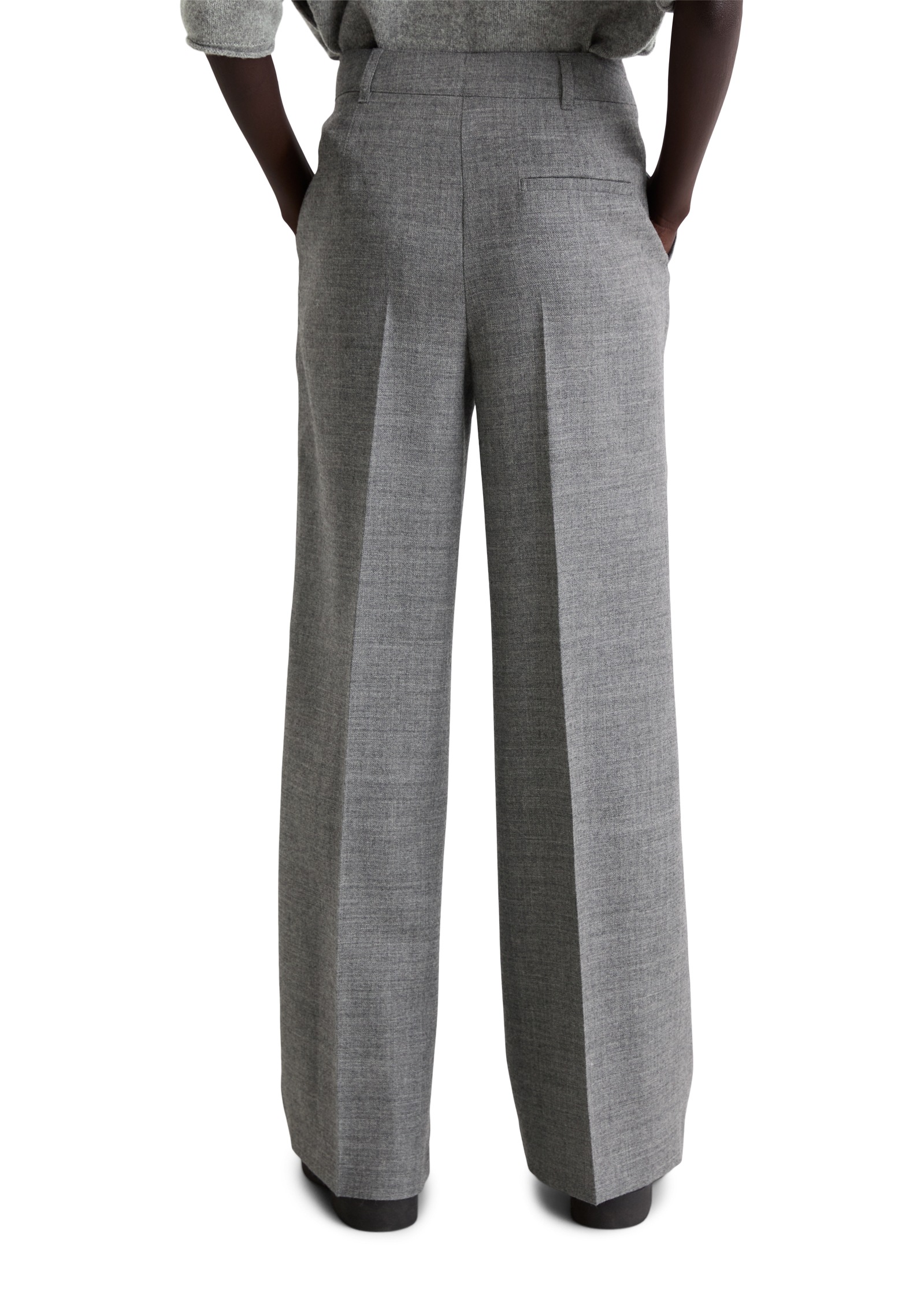 Marc O'Polo Anzughose »weit aus italienischem Woll-Twill«  mit Bund- und Bügelfalte, mittlere Bundhöhe