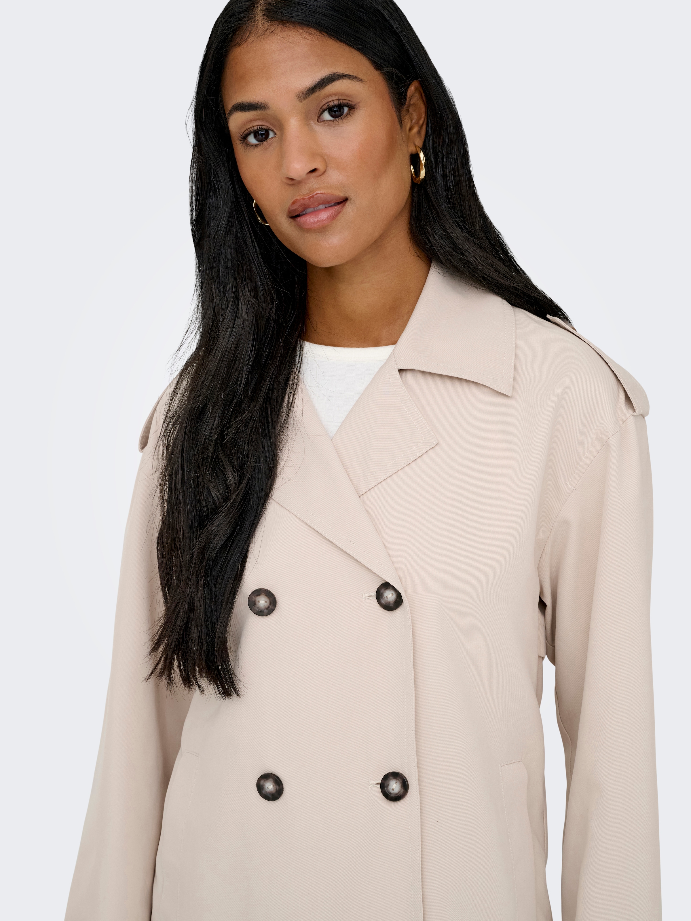 ONLY Veste courte »ONLHANNAH SHORT LIFE TRENCHCOAT OTW« Trenchcoat Style