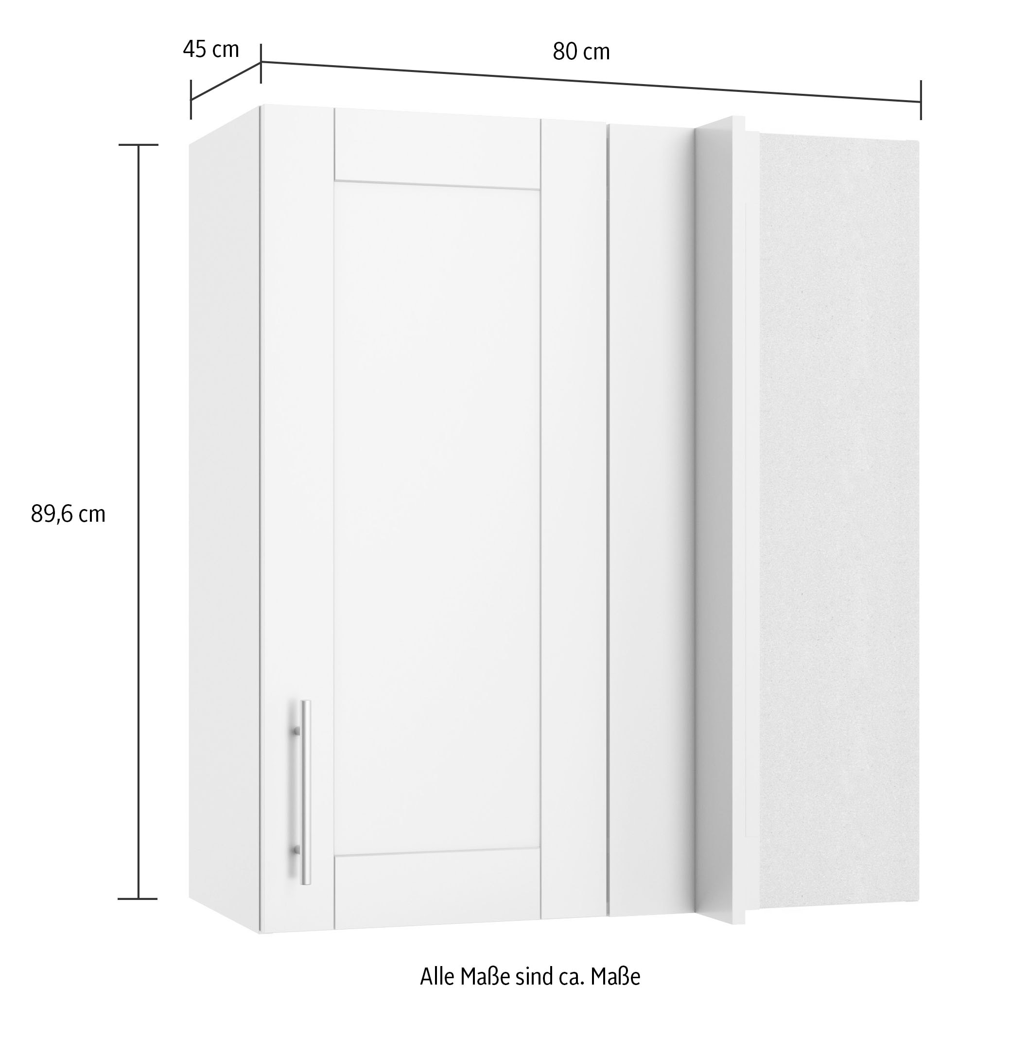 OPTIFIT Eckhängeschrank »Ahus«, Breite 80 x 45 cm