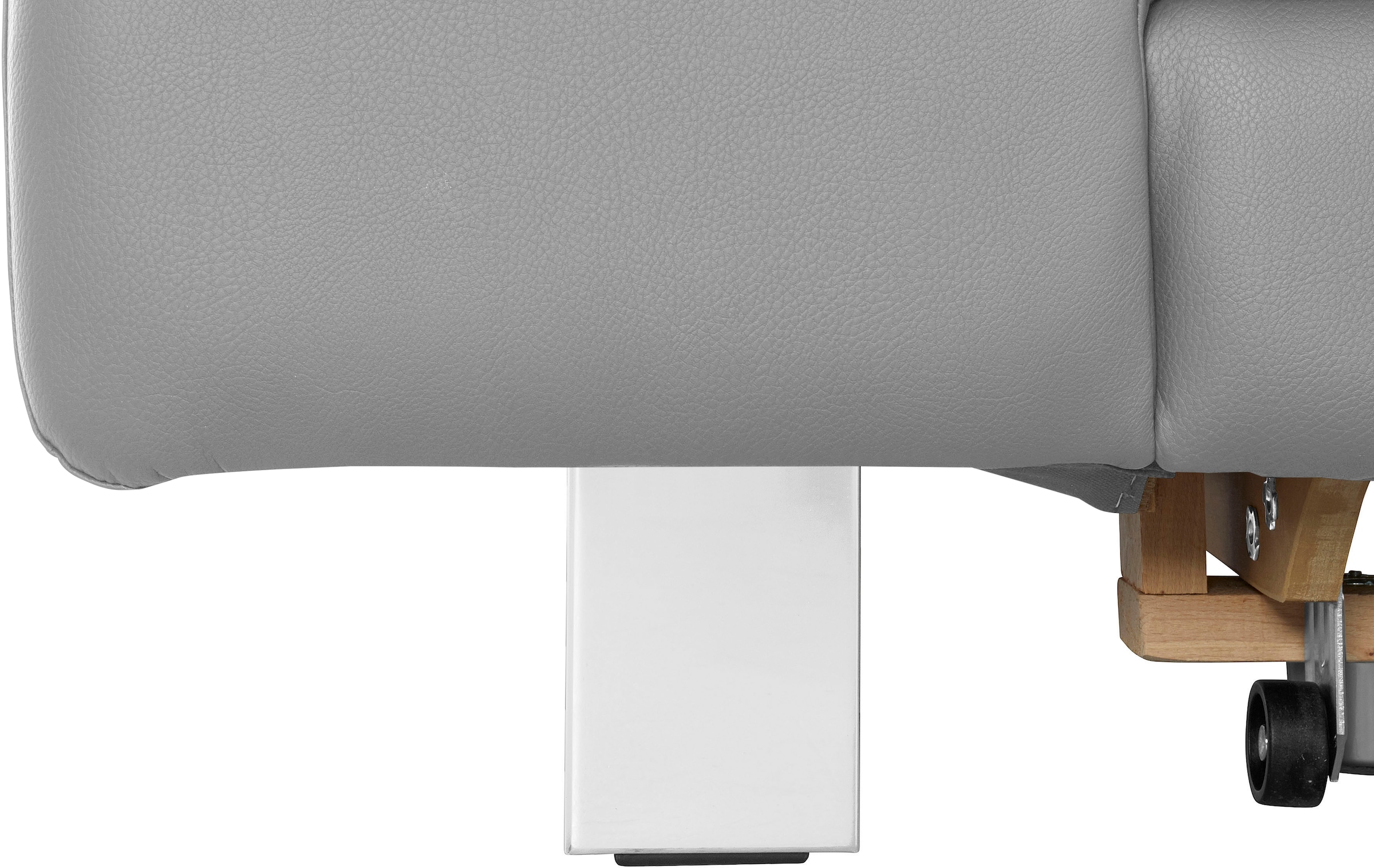 COTTA Ecksofa »Driver L-Form, B: 265 cm, moderne Couch mit Wellenunterfederung, Leder« inkl. 3x Kopfteilverstellung, optional mit Schlaffunktion + Stauraum