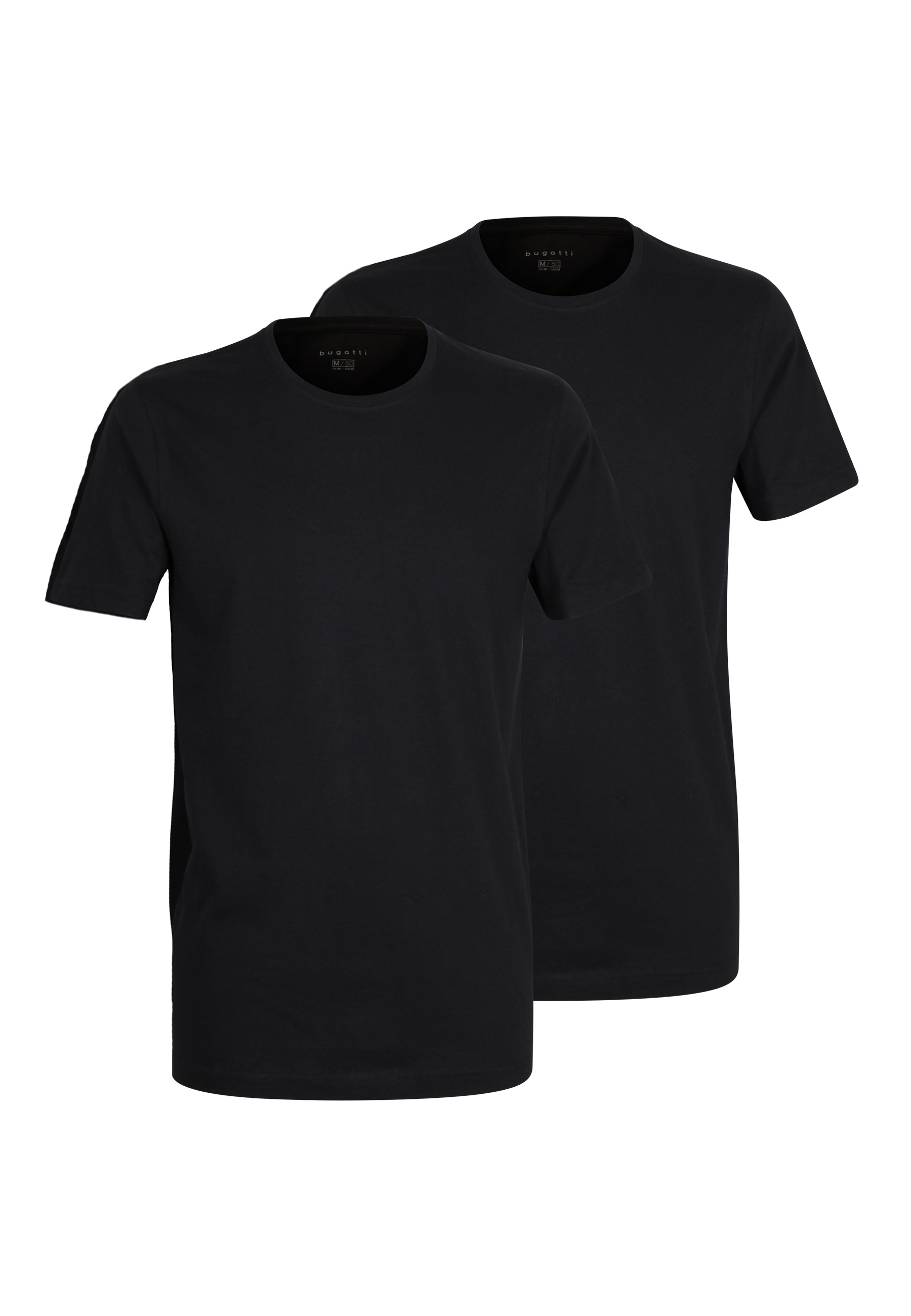 Image of bugatti T-Shirt "Bari" 2er Pack, Rundhalsausschnitt, Kurzarm, basic, Baumwolle, weich, bequem