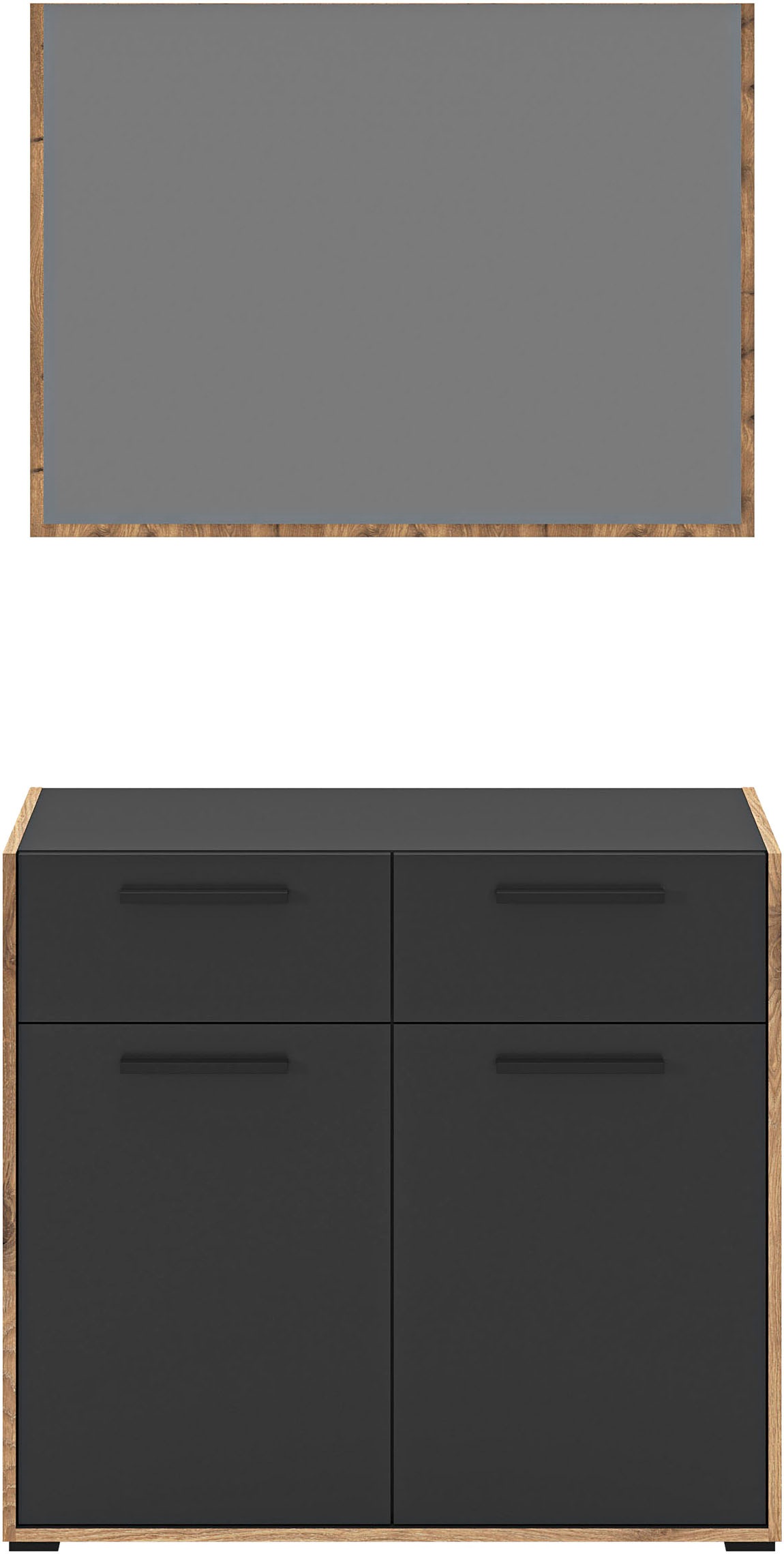 Home affaire Garderoben-Set »MUSTA, 2-teilig, bestehend aus: Kommode & Garderobenspiegel«