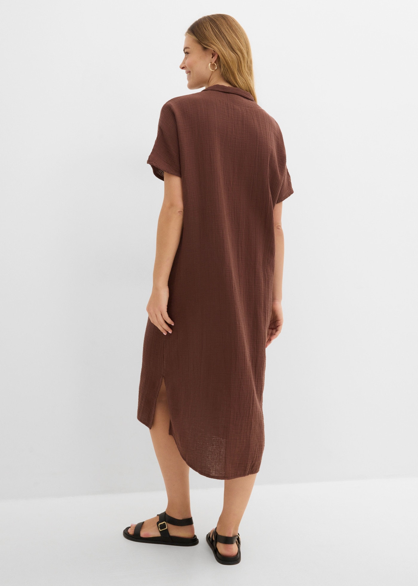 bonprix Oversize-Passform, Kaftan-Schnitt, Kimonoärmel, aus Baumwolle