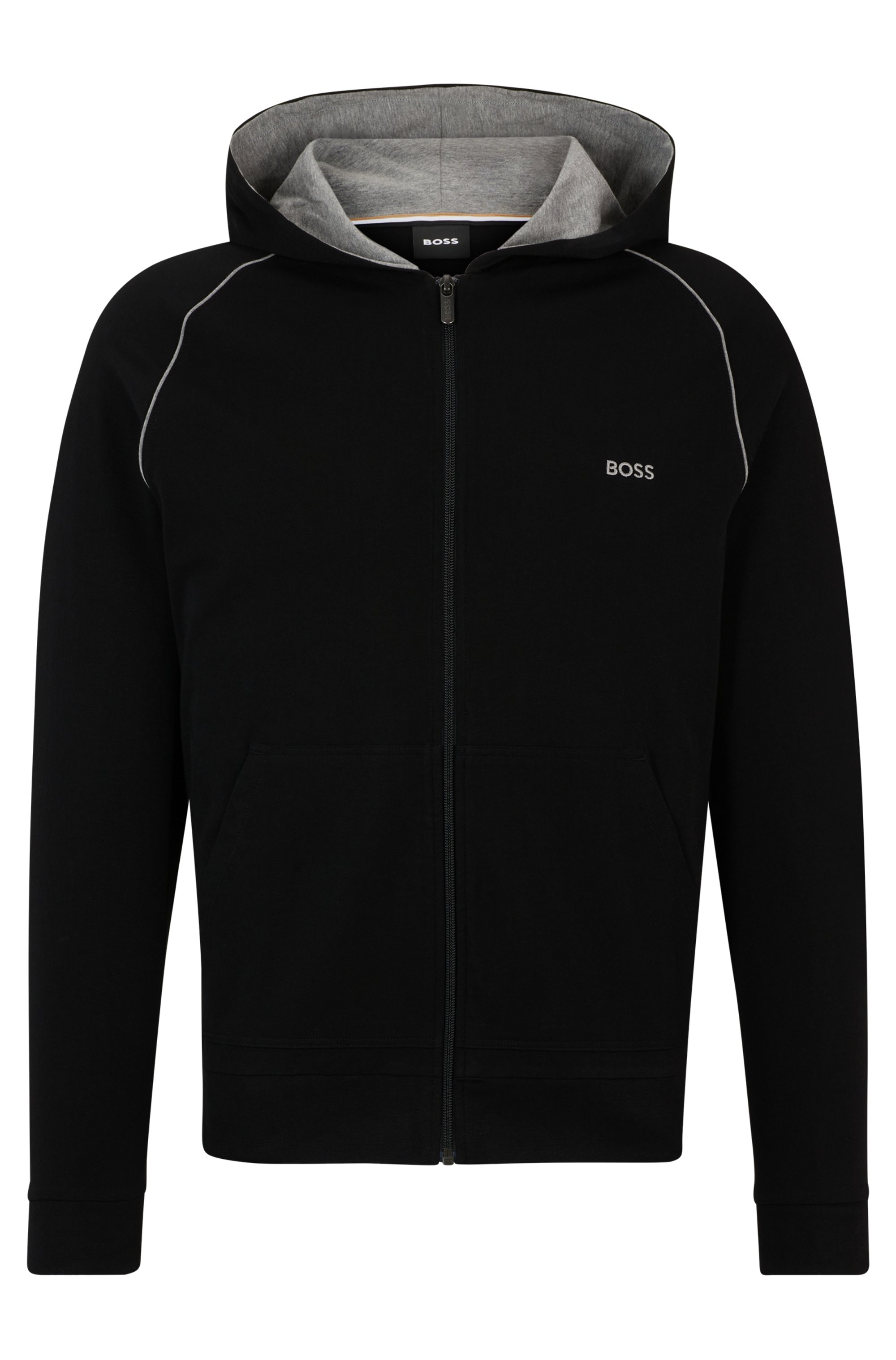 BOSS Kapuzensweatjacke »Mix&Match Jacket H«, mit BOSS Stickerei auf der Brust