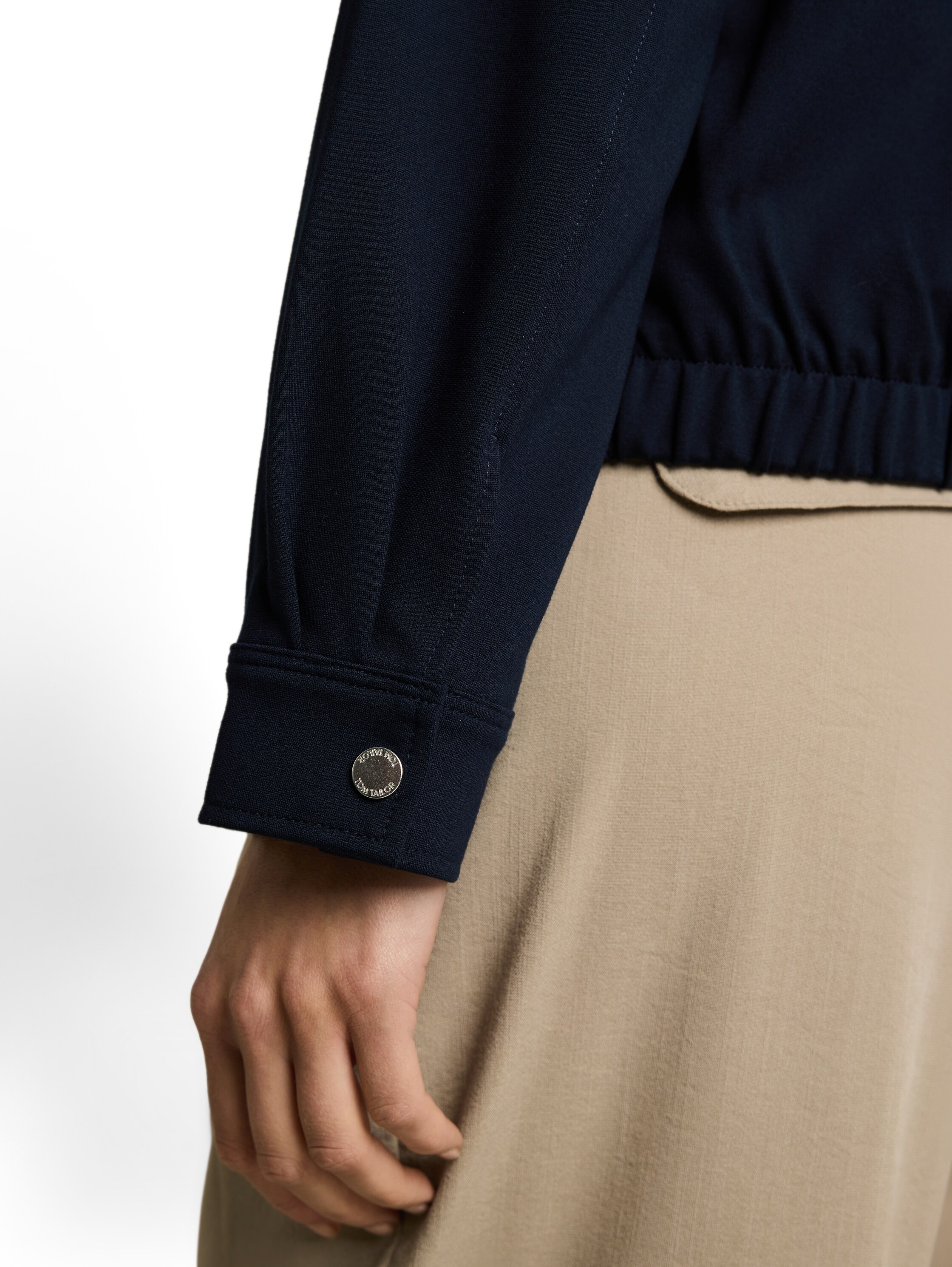 TOM TAILOR Blazer court Blouson avec fermeture éclair