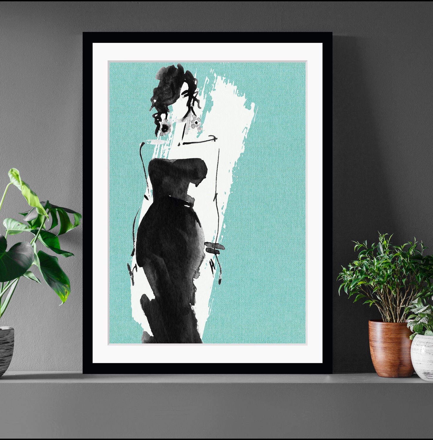 Image of queence Bild "Ira" Bilder von Frauen Fashion Frau Kunst Mode Abstrakt, Frau, gerahmt