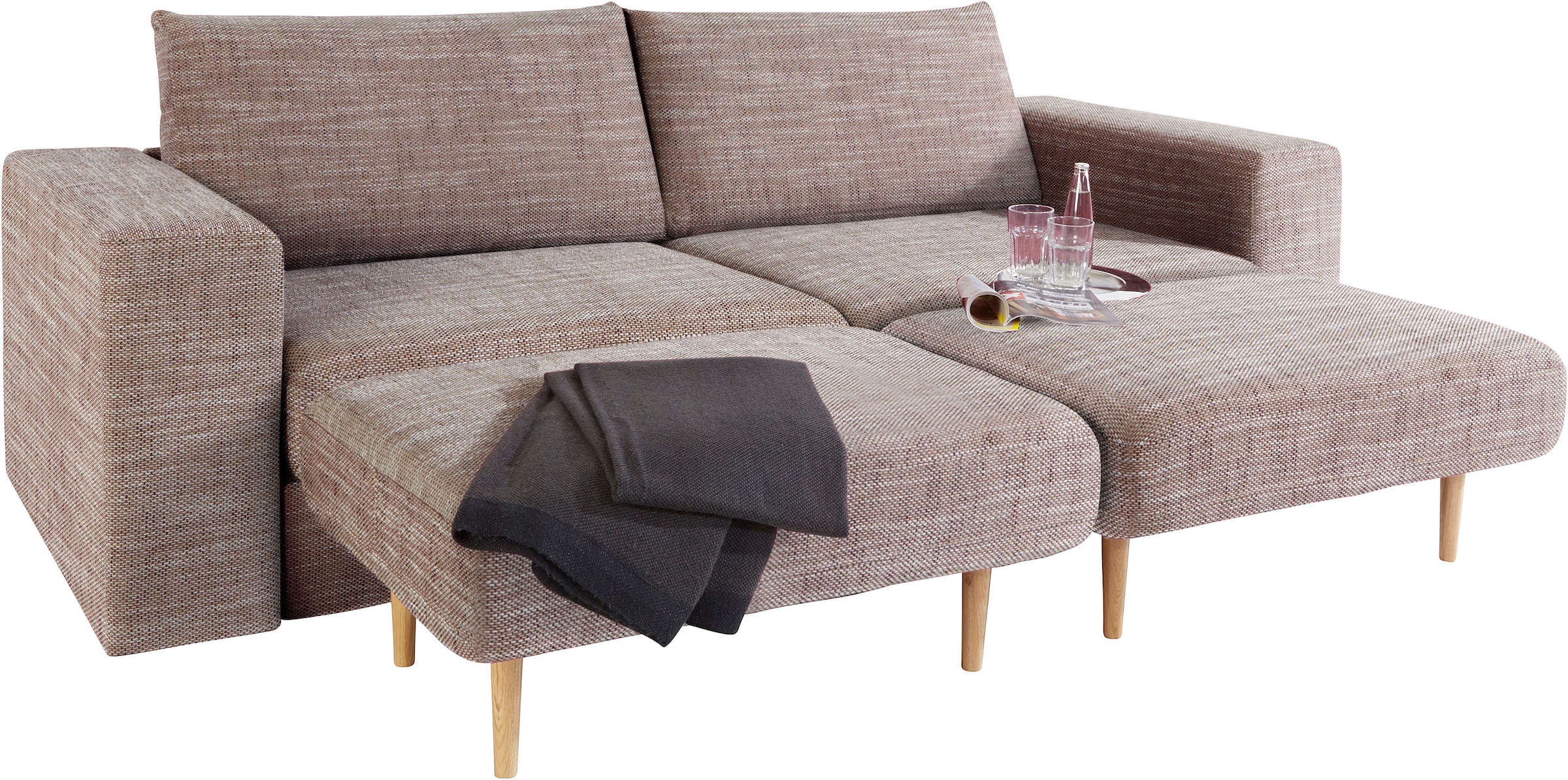 LOOKS by Wolfgang Joop 4-Sitzer »Looksv«, Verwandlungssofa: aus Sofa wird Sofa mit 2 Hockern