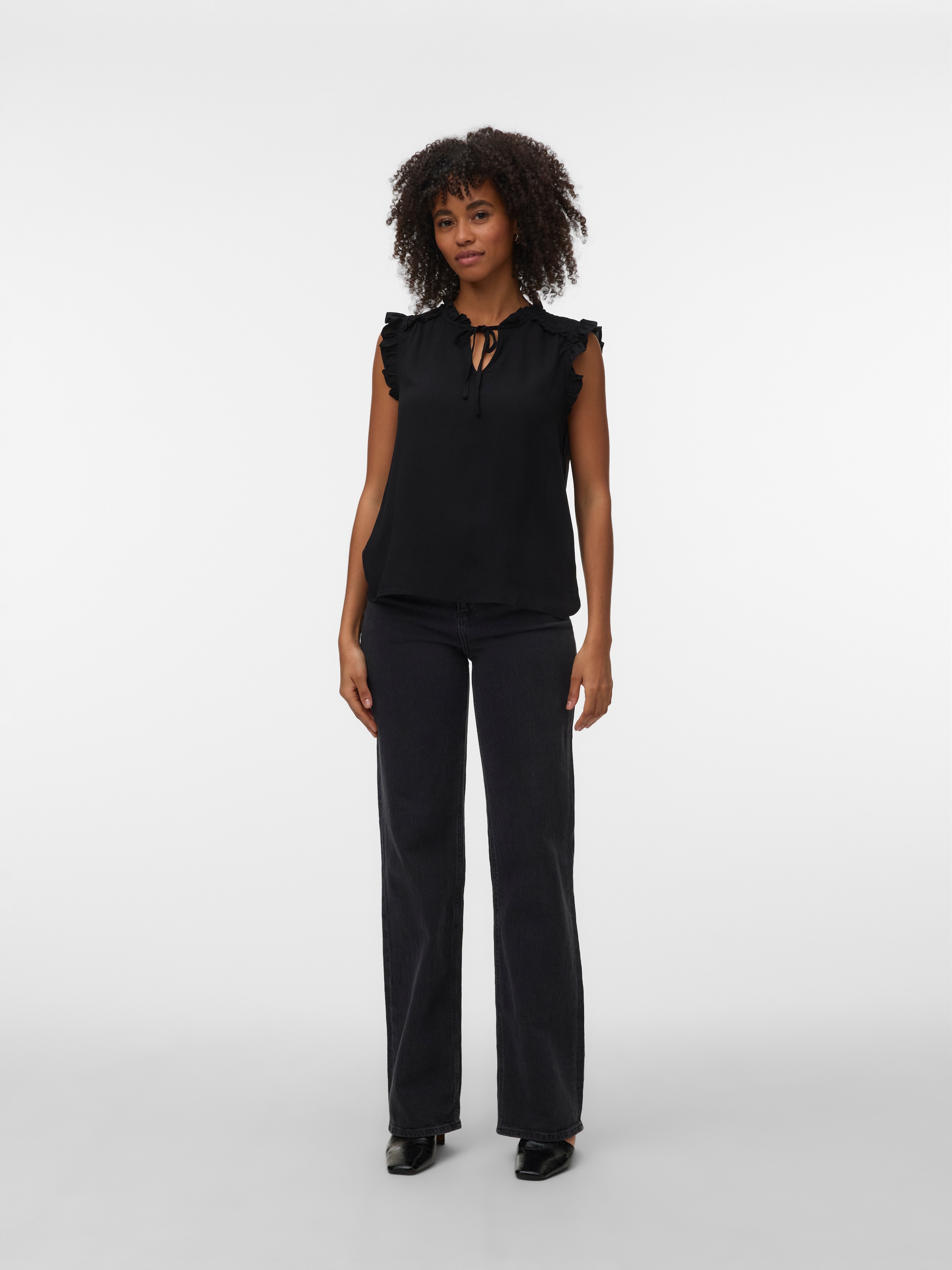 Vero Moda Top à volants »VMALBA SL FRILL TOP WVN NOOS« viscose