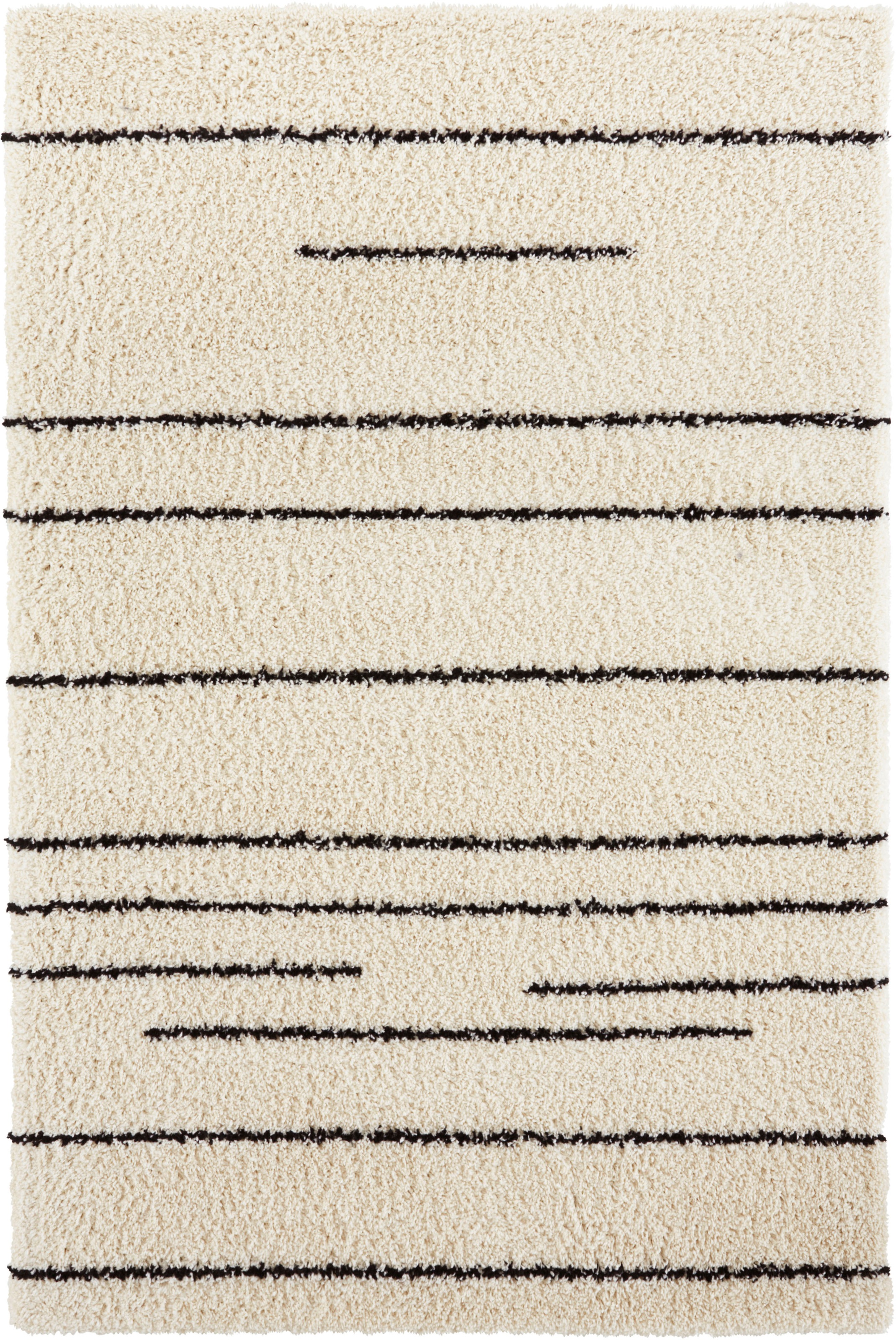 Image of andas Hochflor-Teppich »Fria«, rechteckig, 35 mm Höhe, Weicher Hochflor, Zwei-Farben Design, gestreift, Wohnzimmer, Schafzimmer, Robust, Pflegeleicht bei Ackermann Versand Schweiz