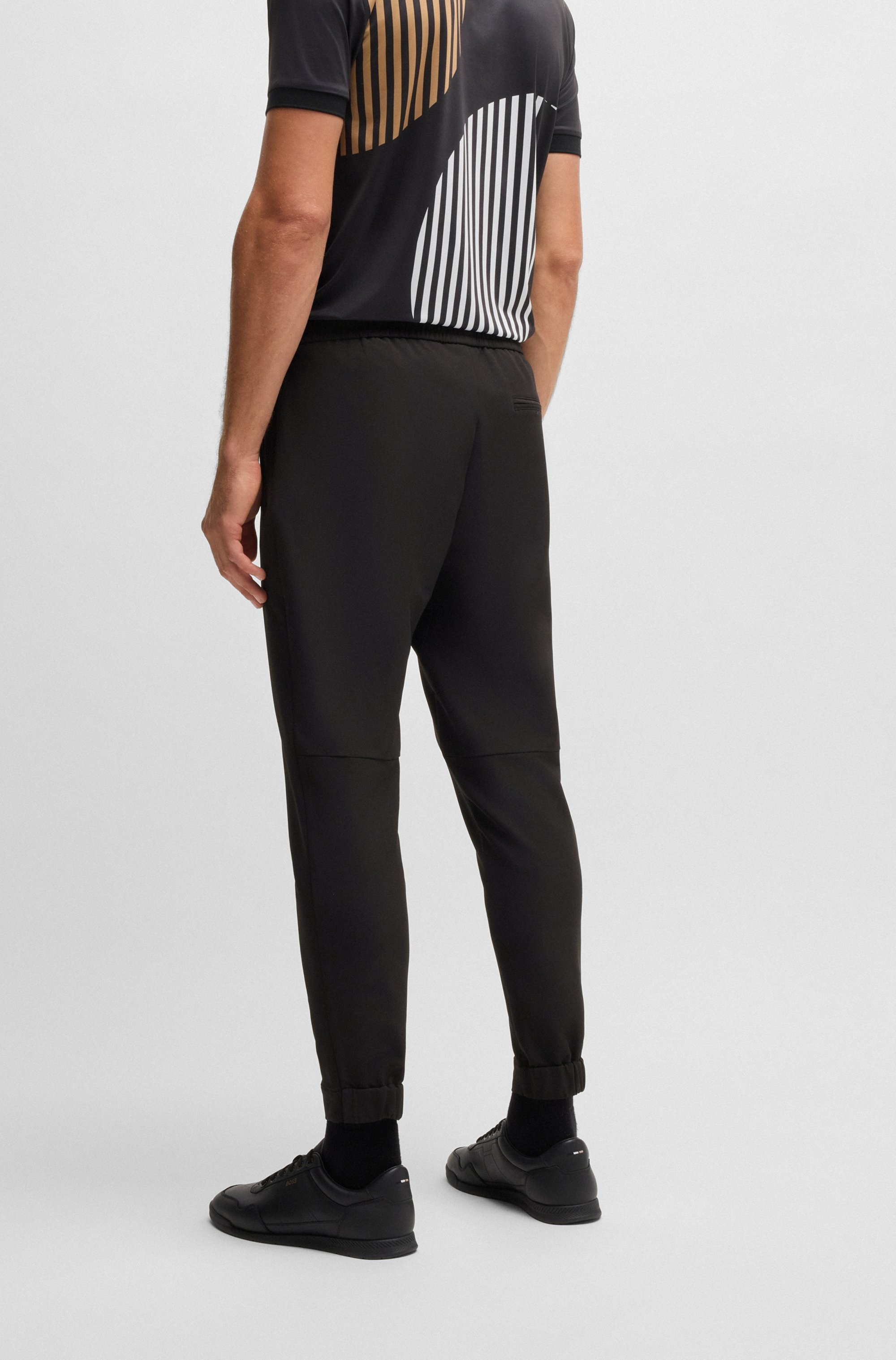 BOSS GREEN Stretch-Hose »T Flex«  mit elastischem Bund und Kordelzug Stretchhose Businesshose