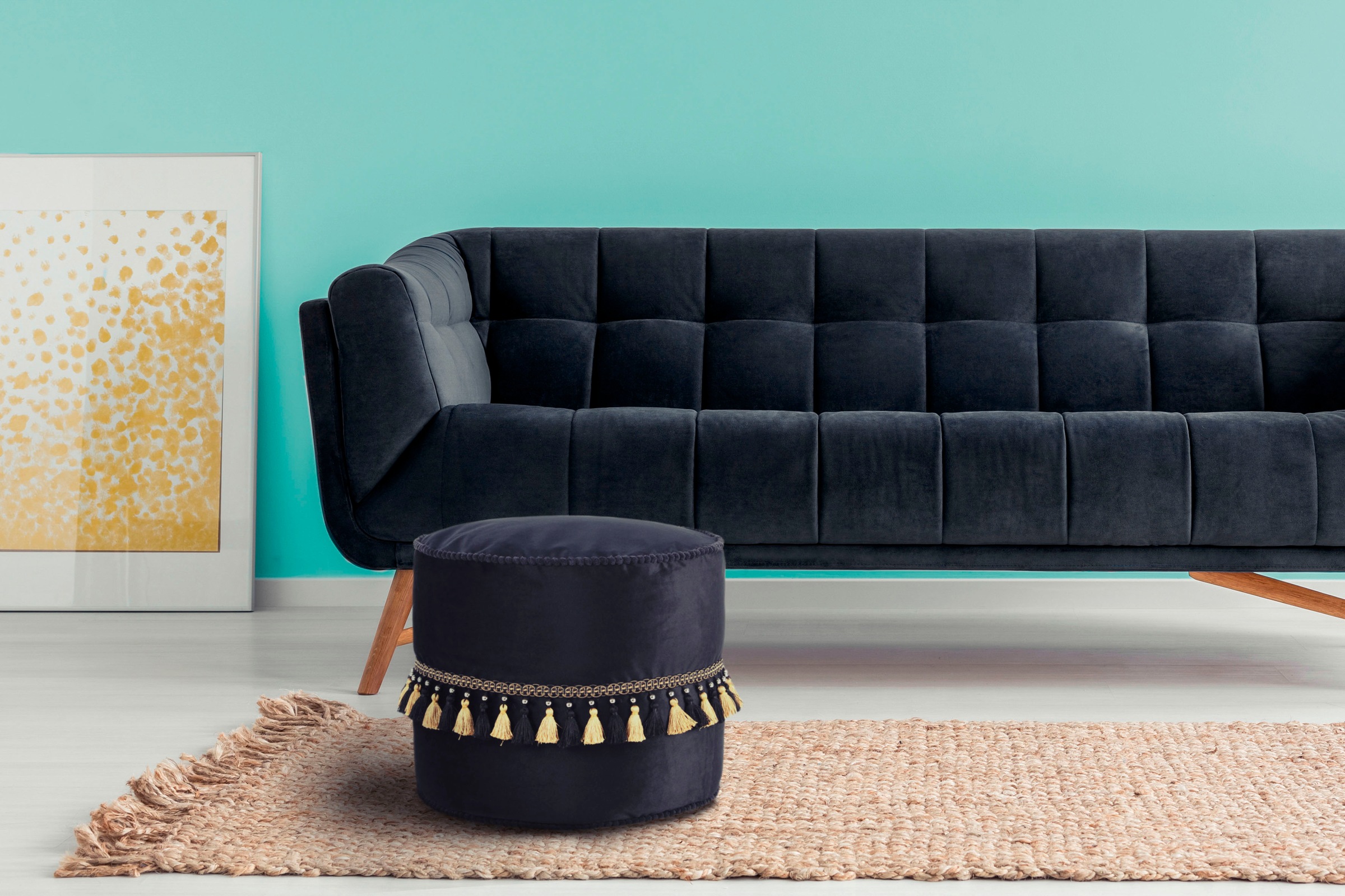 Image of Kayoom Sitzhocker »Pouf Taj Mahal 225«, (1 St.), stilvolle Makramee-Verzierungen bei Ackermann Versand Schweiz